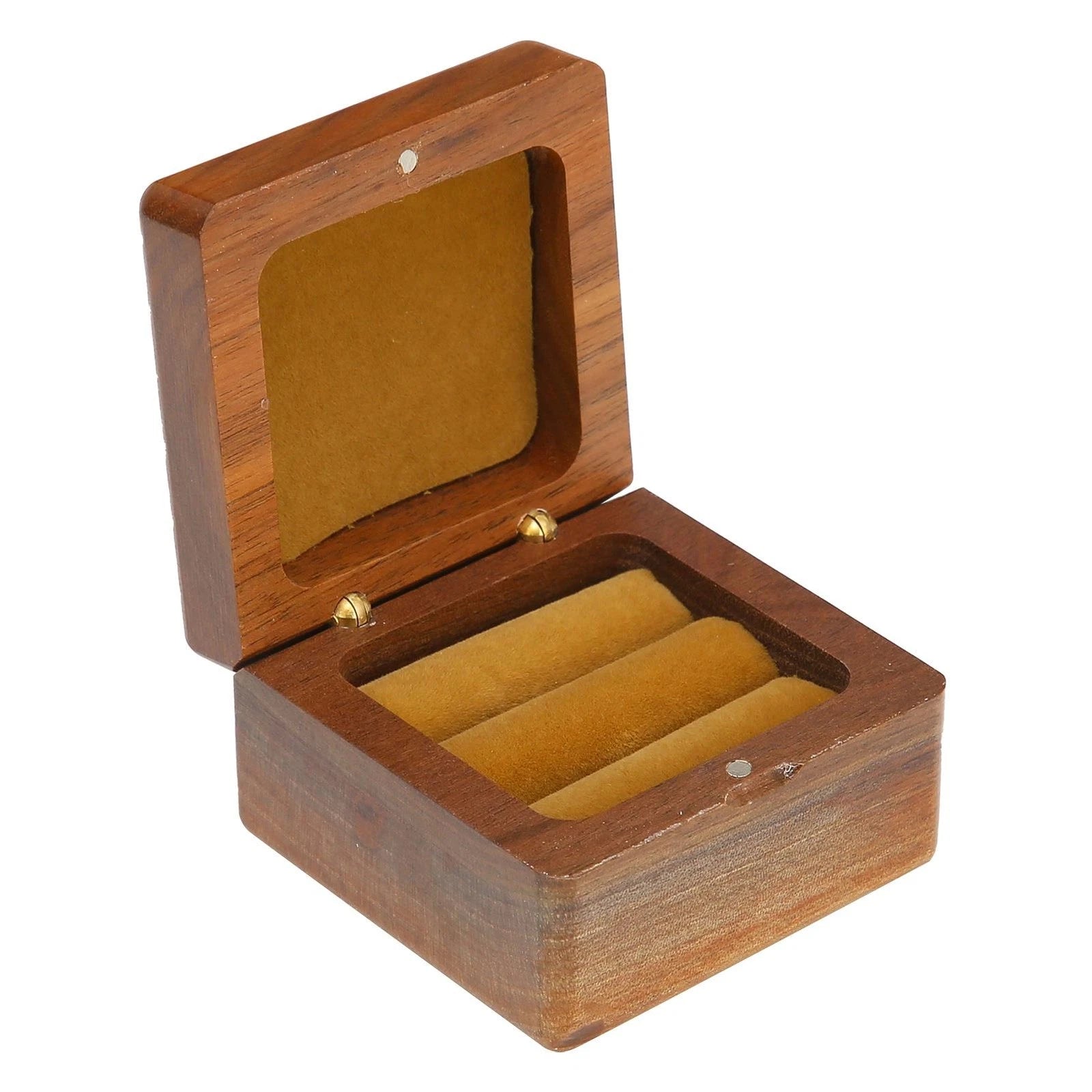 Wooden Box Jewelry Storage Case Organizer for Wedding For Proposal Display | eBay