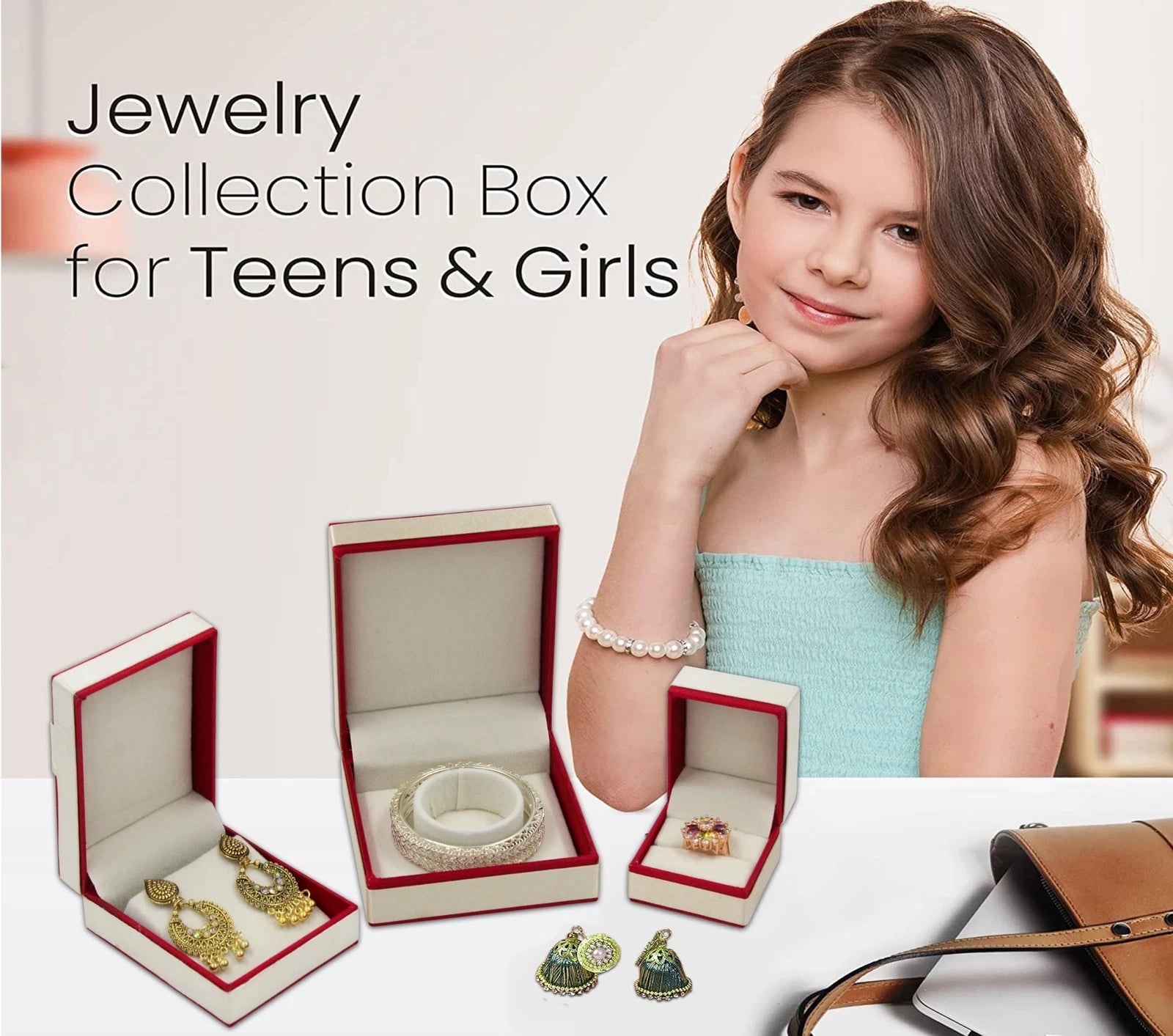 Satin Jewelry Ring Earring and Bangle Box Organizer Case Bracelet Holder Jhum... | eBay