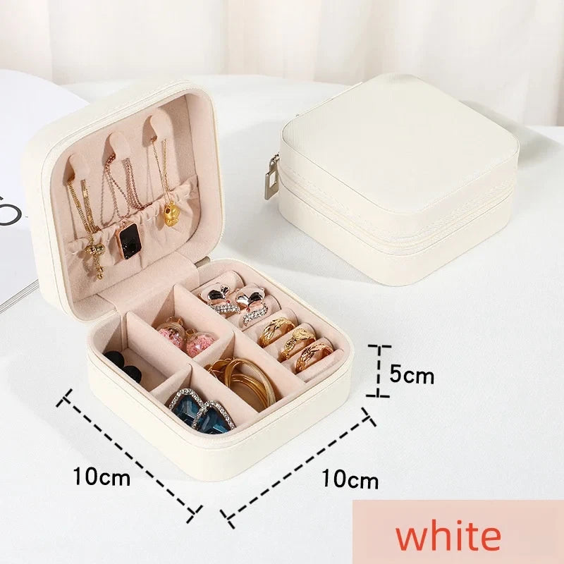 New Mini Jewelry Storage Box PU Leather Travel Organizer Earrings Ring Fast Ship | eBay