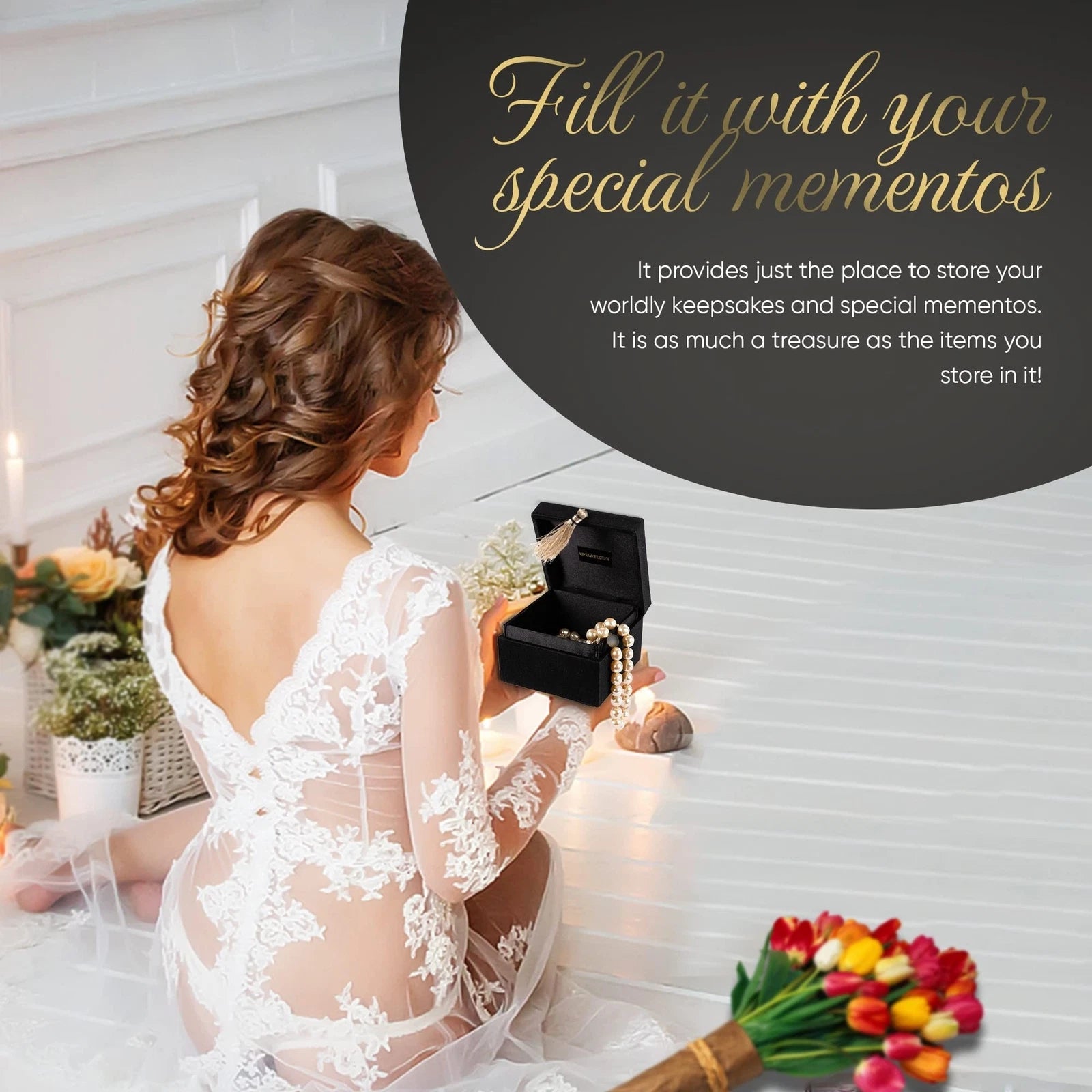 Handmade Embroidered Jewelry Storage Box with Ruby Gemstone, Small Decorative... | eBay