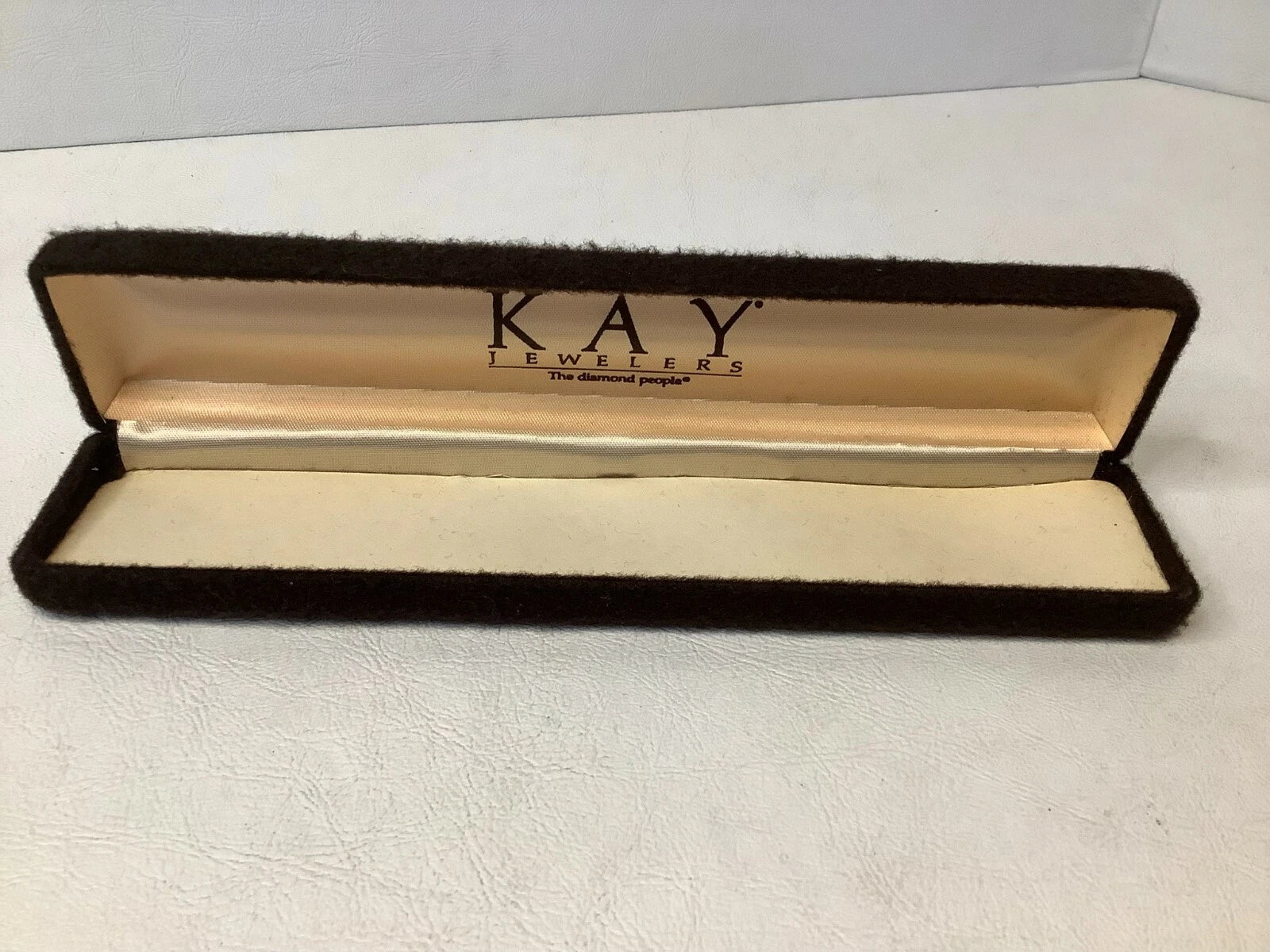 Vintage Kay Jewelers Brown Felt Necklace Box Case BOX ONLY Storage | eBay