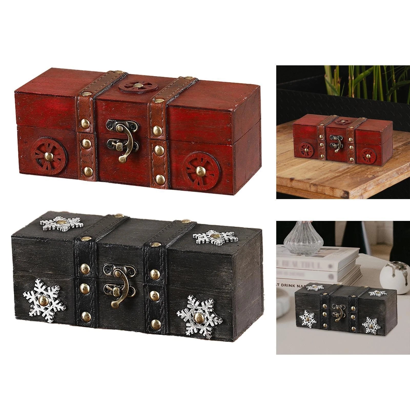 Wooden Jewelry Box Jewelry Organizer for Necklaces Bracelets Pendant Charms | eBay