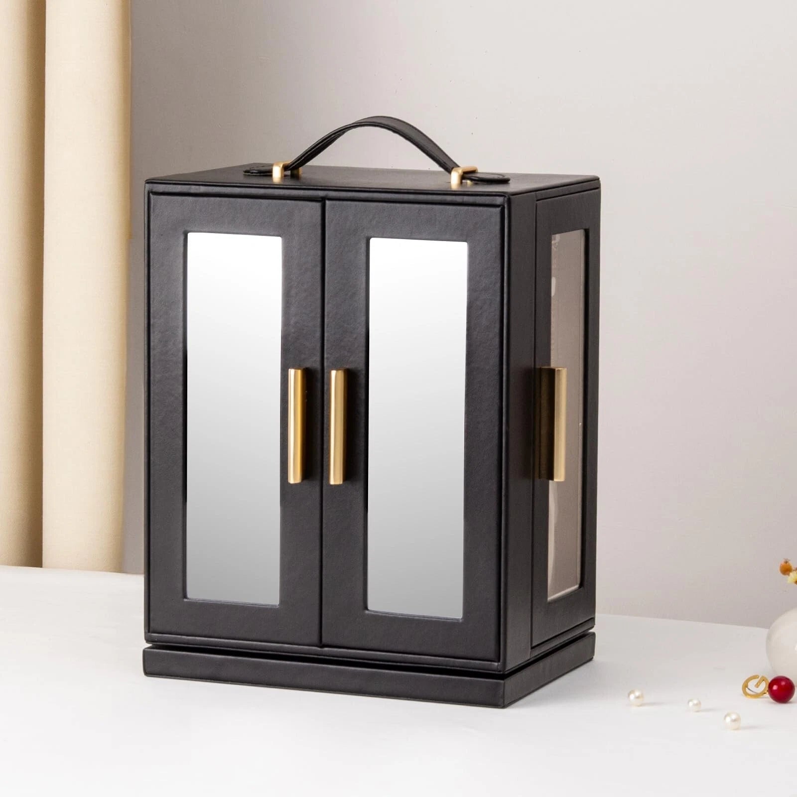 Jewelry Box 360° Rotating, Jewelry Storage Case with 5 Drawers, Jewelry Org | eBay