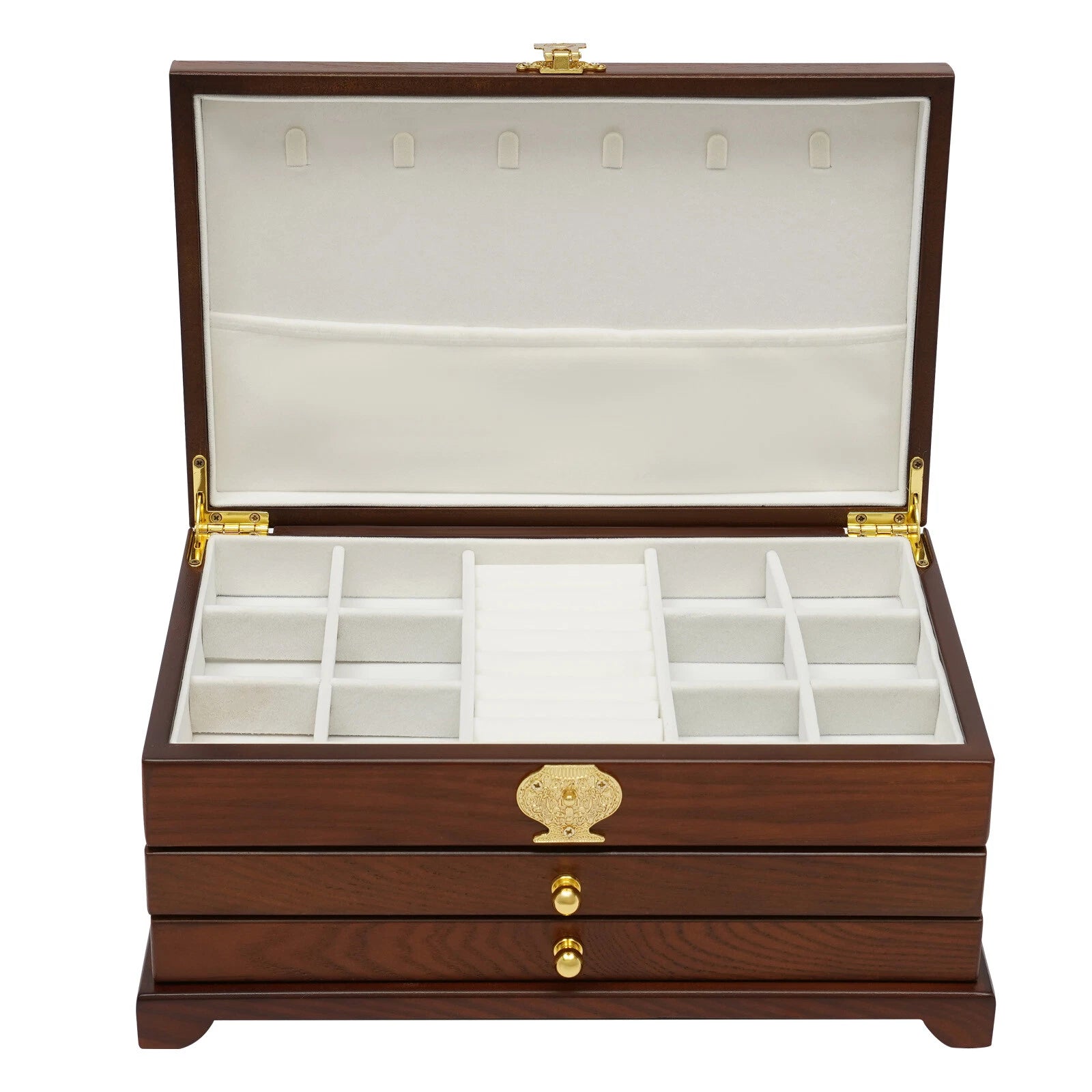 Jewelry Box Organizer for Women Girls 3 Layer Large Jewelry Storage Case White | eBay