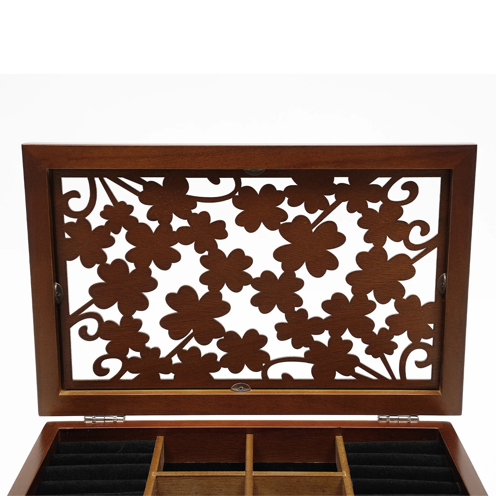 6 Layers Brown Jewelry Storage Box Organizer Cabinet Wood Jewelry Necklace Chest | eBay