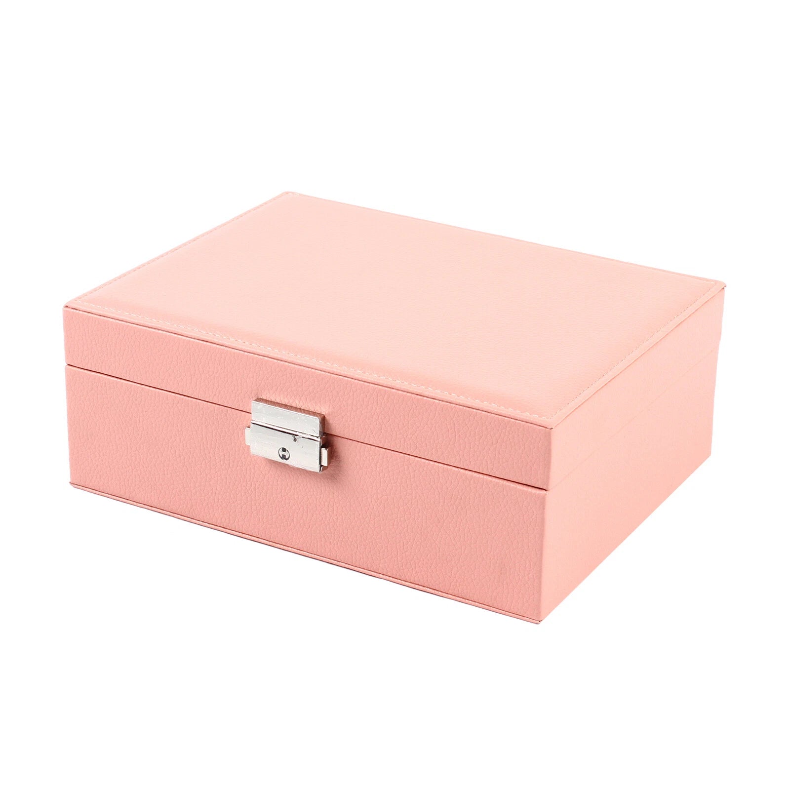 Double-layer Jewelry Storage Pink Cosmetics Box Watch Organizer Case PU Leather | eBay