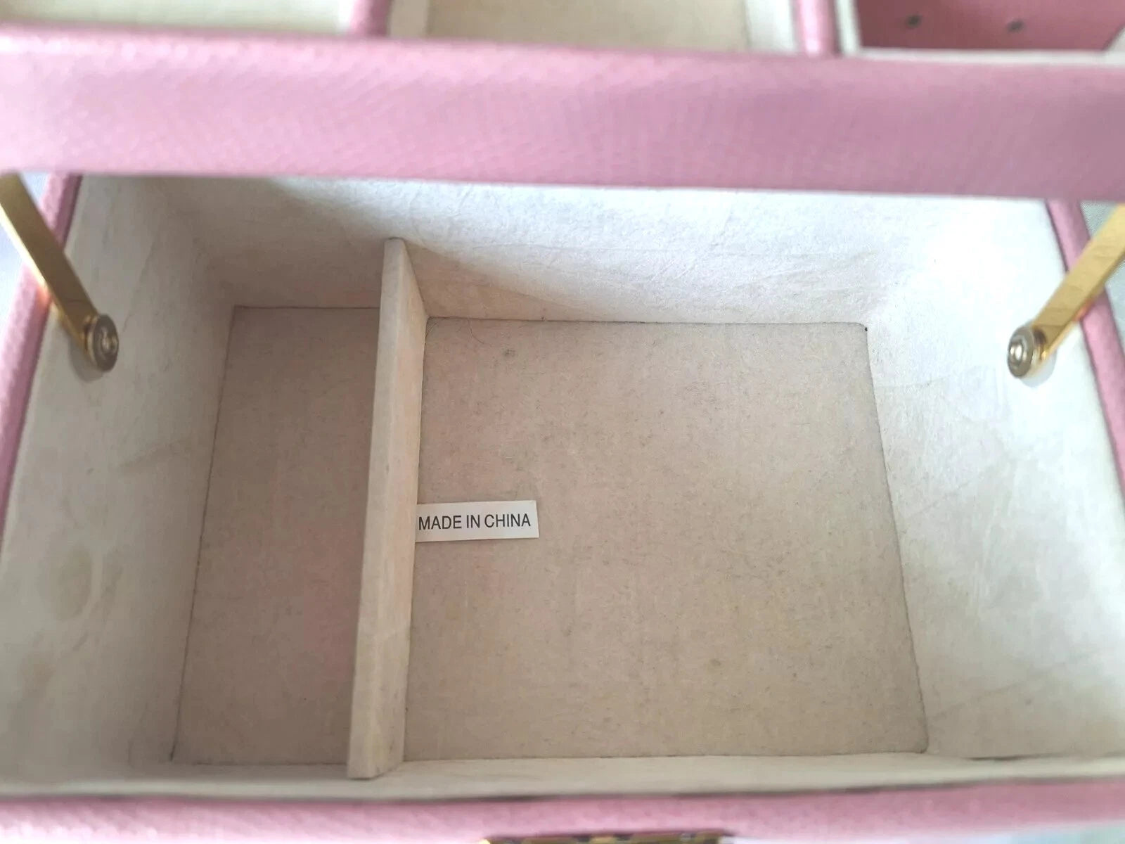 Budd Leather Pink Jewelry Box Vintage Girls Carry Handle Fifties Look Well- Made | eBay