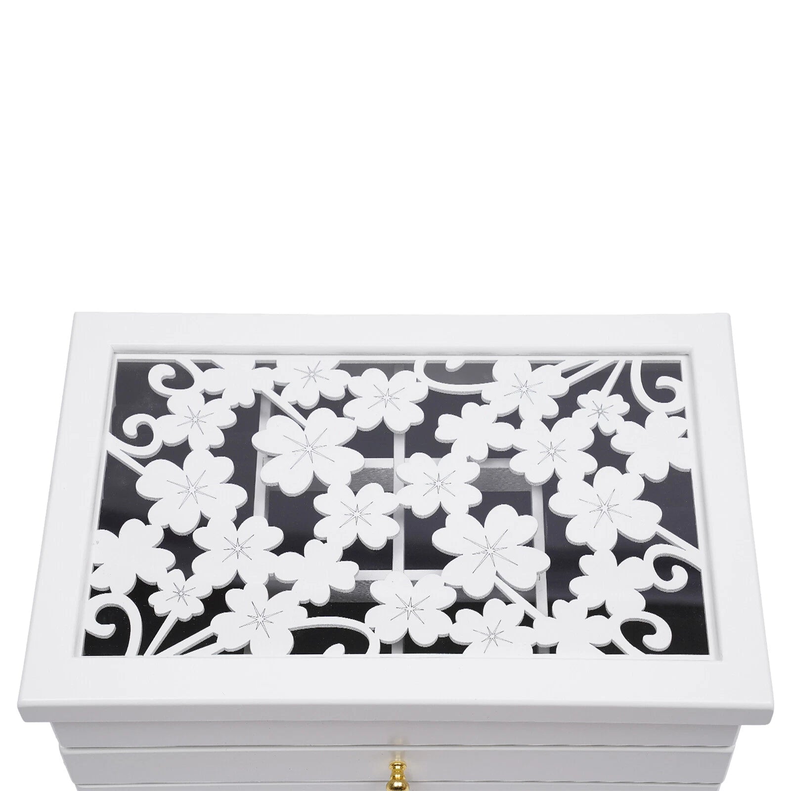 6-Layer Jewelry Box w/Drawers Large Ring Necklace Wodden StorageCase Women Gifts | eBay