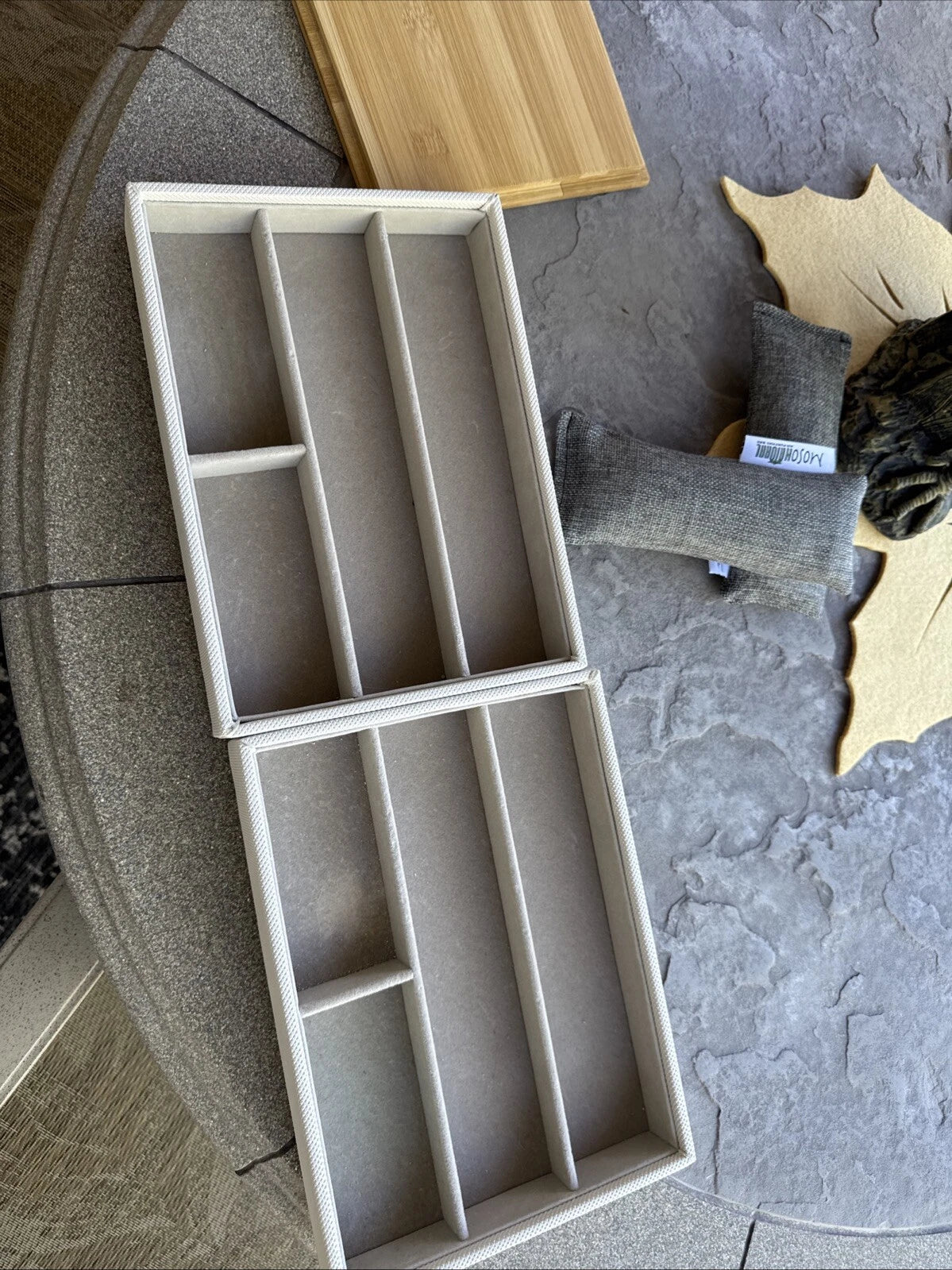 Two Layer Wooden Storage Jewelry Box. In Great Condition, Great For Storage! | eBay