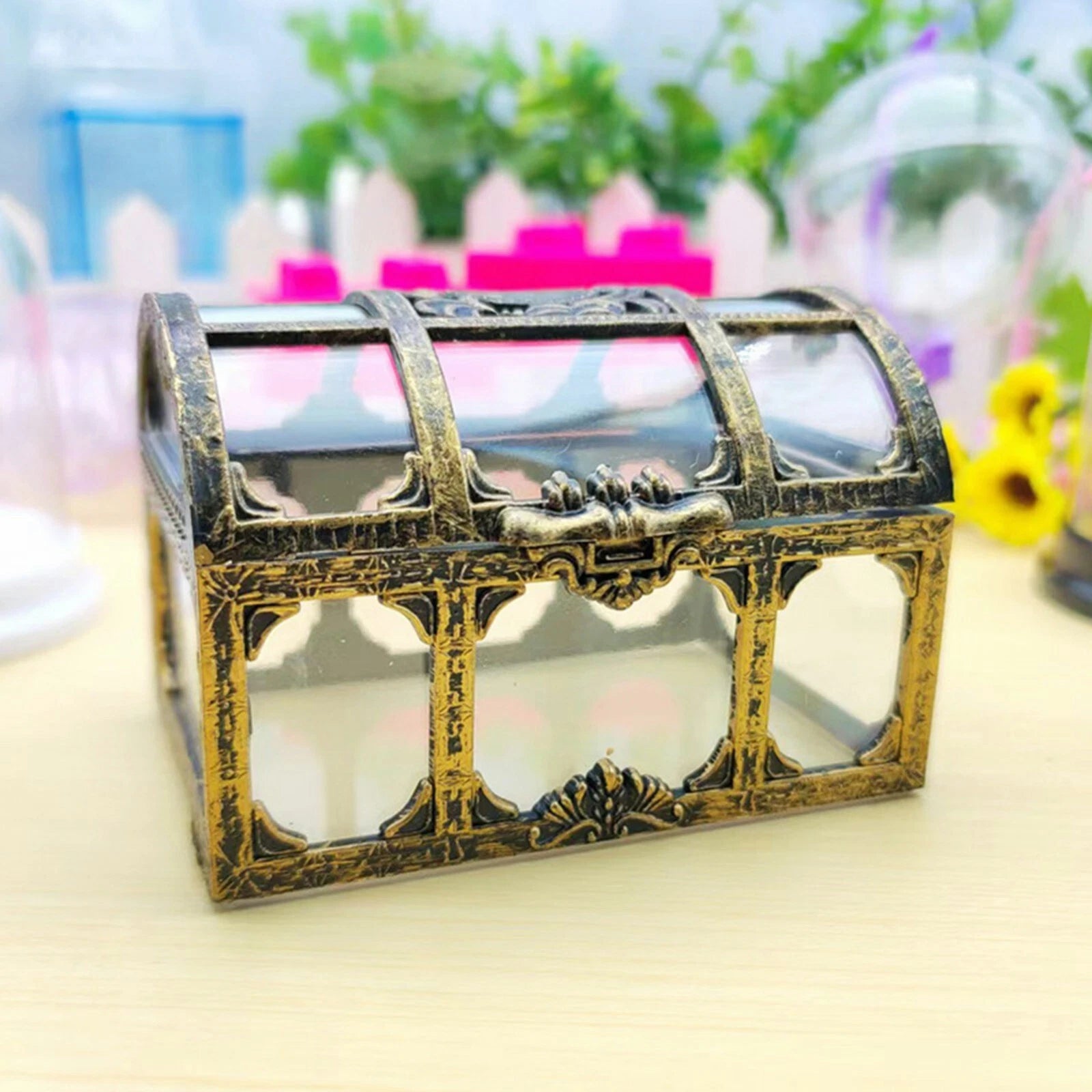 Clear Pirate Treasure Chest Storage Box for Coins Jewelry Vintage Retro Cases | eBay