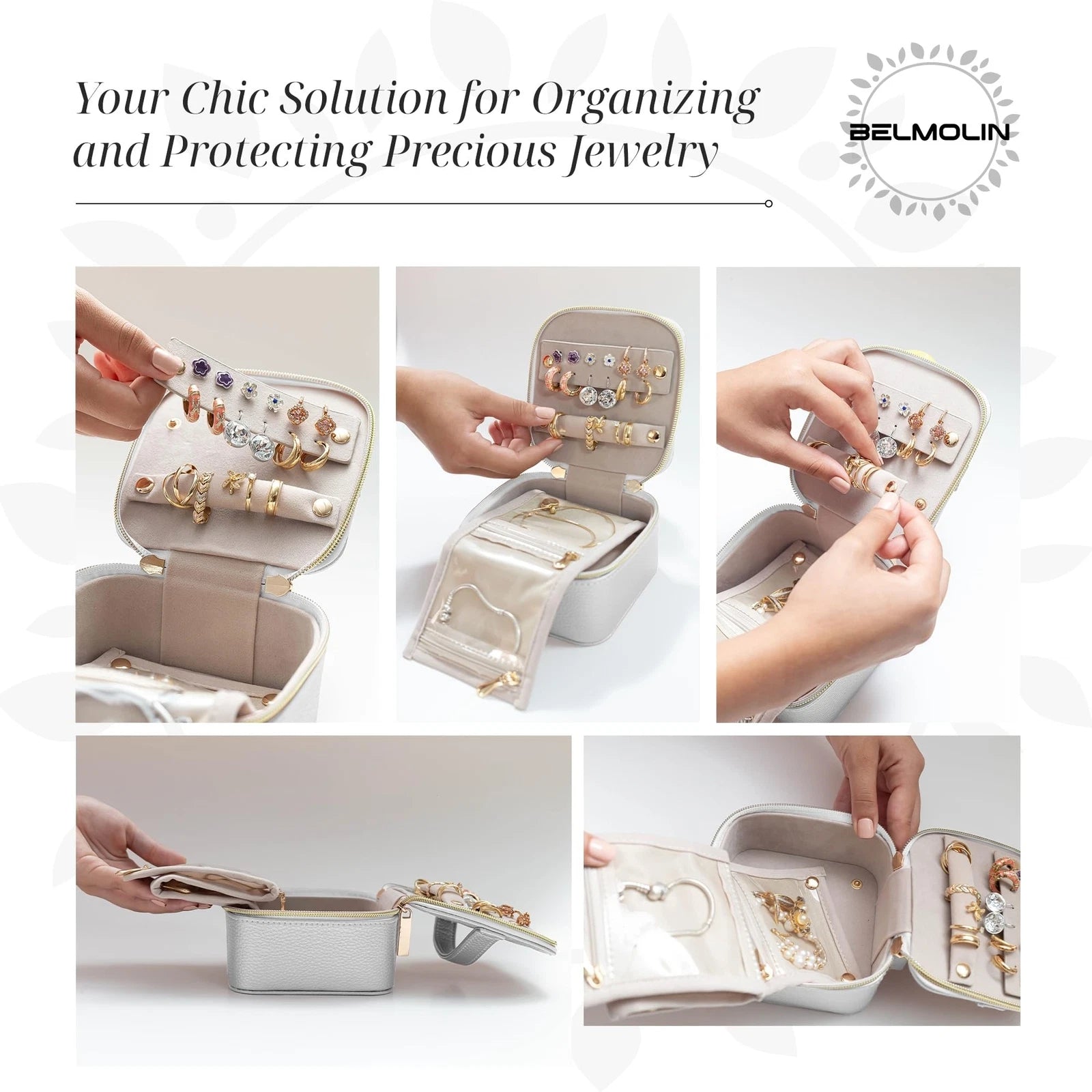 Travel Jewelry Case Organizer - Anti Tangle Storage Organizer - Valentines Da... | eBay