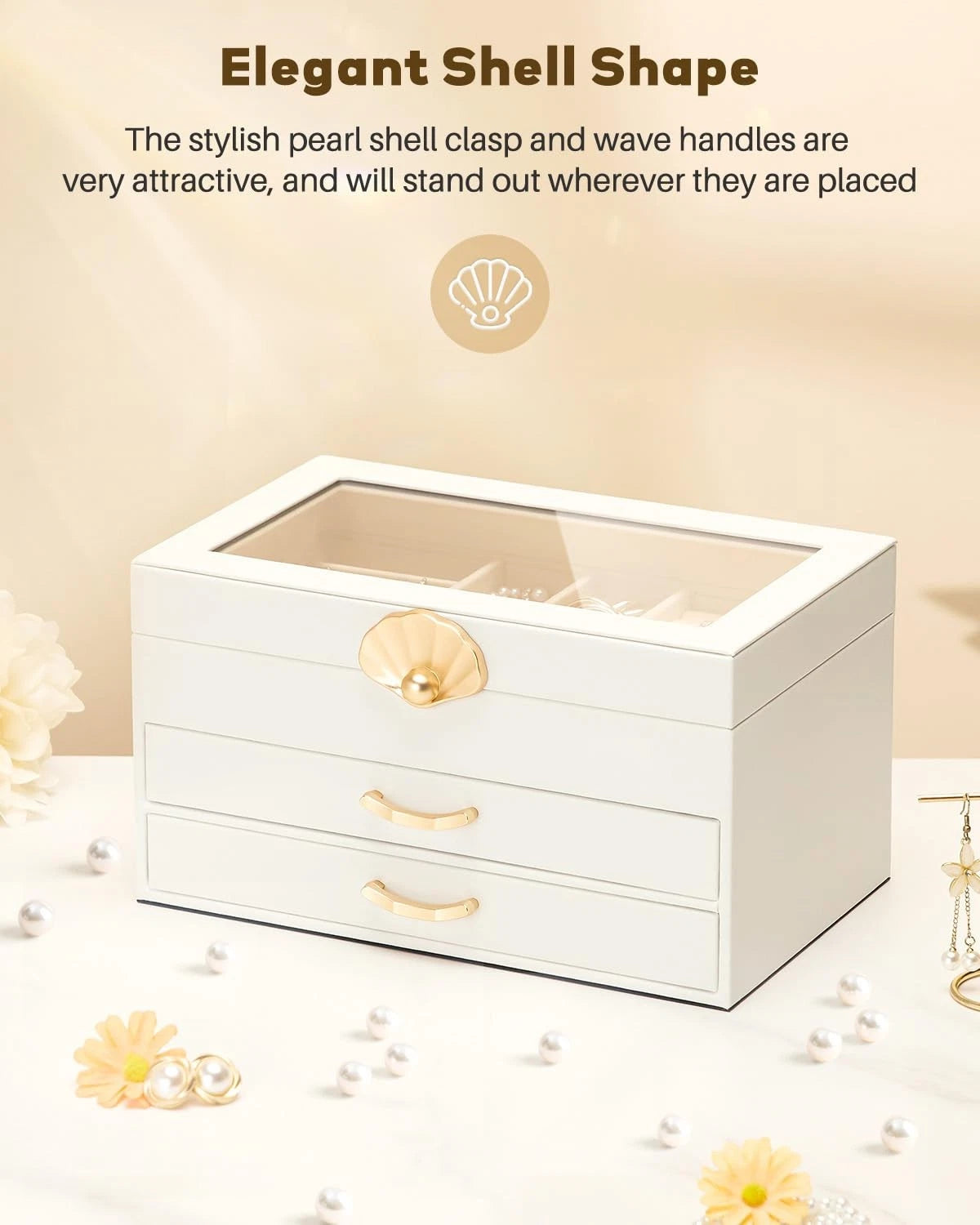 Enthralite Jewelry Box with 2 Drawers Jewelry Display Organizer for Earrings | eBay