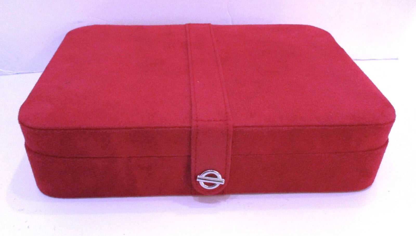 Portable Jewelry Box 24 Section Pink Suede Travel Storage Organizer w Mirror | eBay