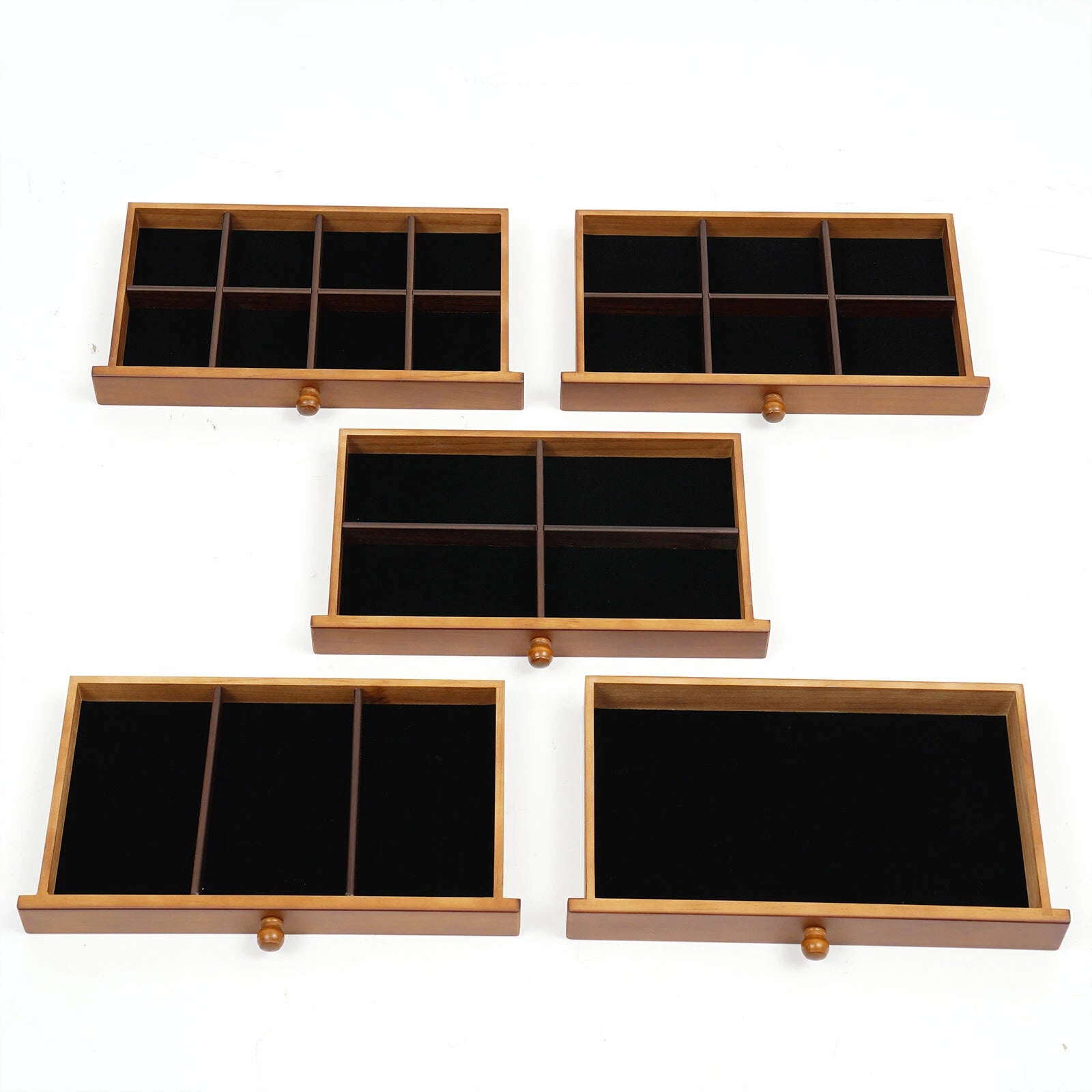 6-Layer Jewelry Box Wood for Wowen Large Organizer Box with Mirror & 5 Drawers | eBay