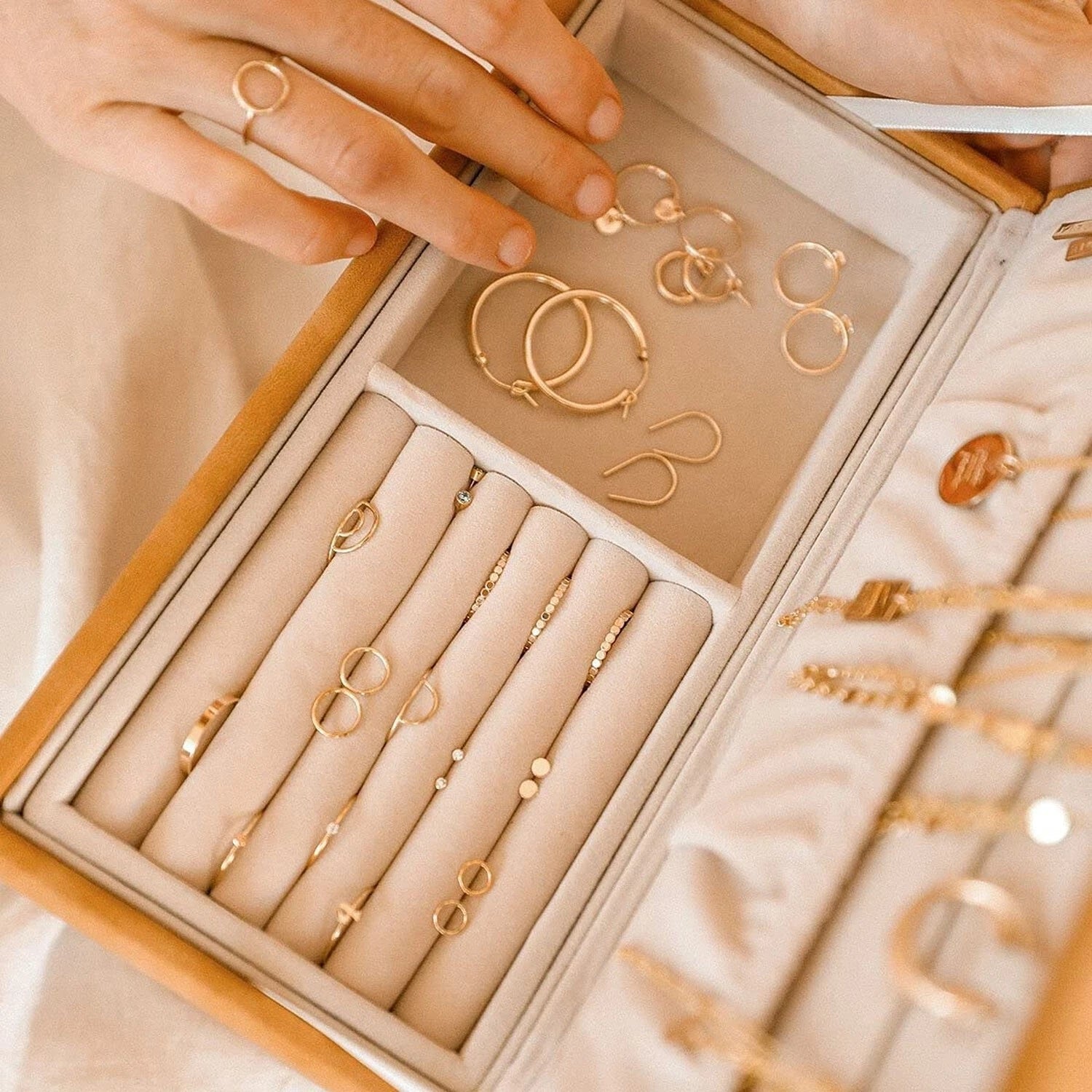 Jewelry Box for Girls, 3-Layer Stackable Jewelry Organizer Trays for Women Gi... | eBay