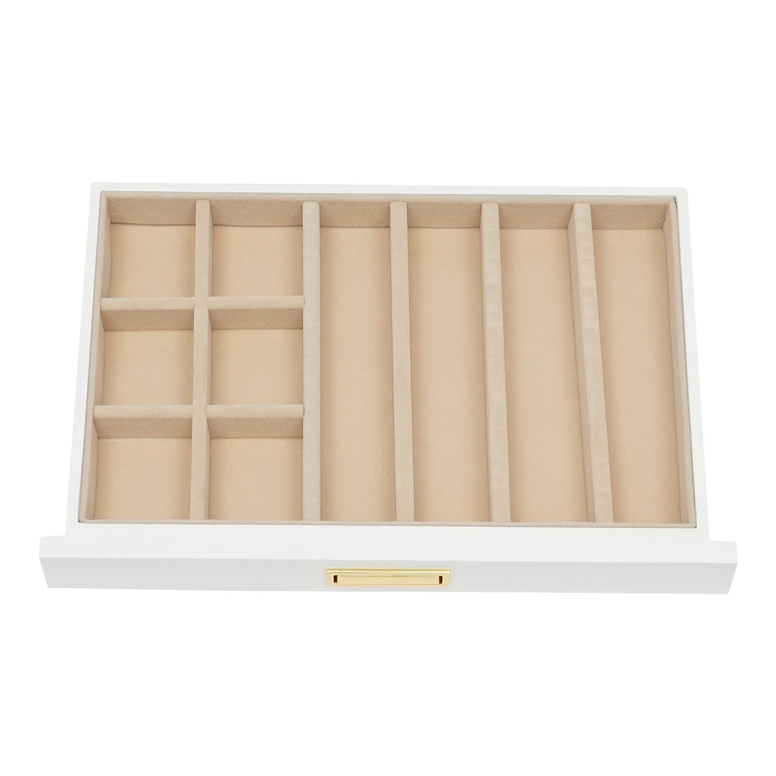 Rectangle 3-layer Modern White Wood Jewelry Ornaments Organizer Box for Storage | eBay