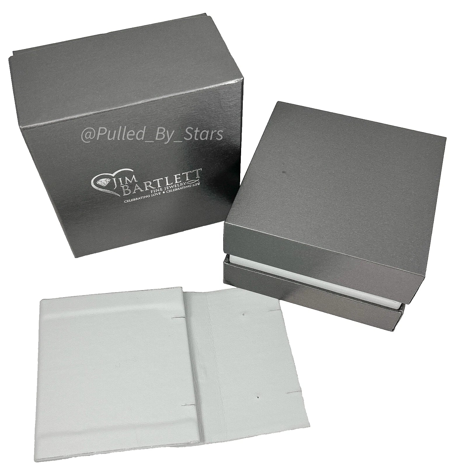 Boutique Jewelers Sleek Metallic Pewter Necklace/Earrings Gift Presentation Box | eBay