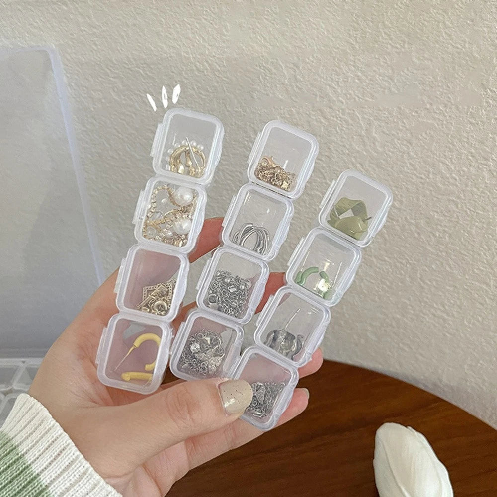 Jewelry Storage Box Transparent Plastic Organizer Containers Necklace | eBay