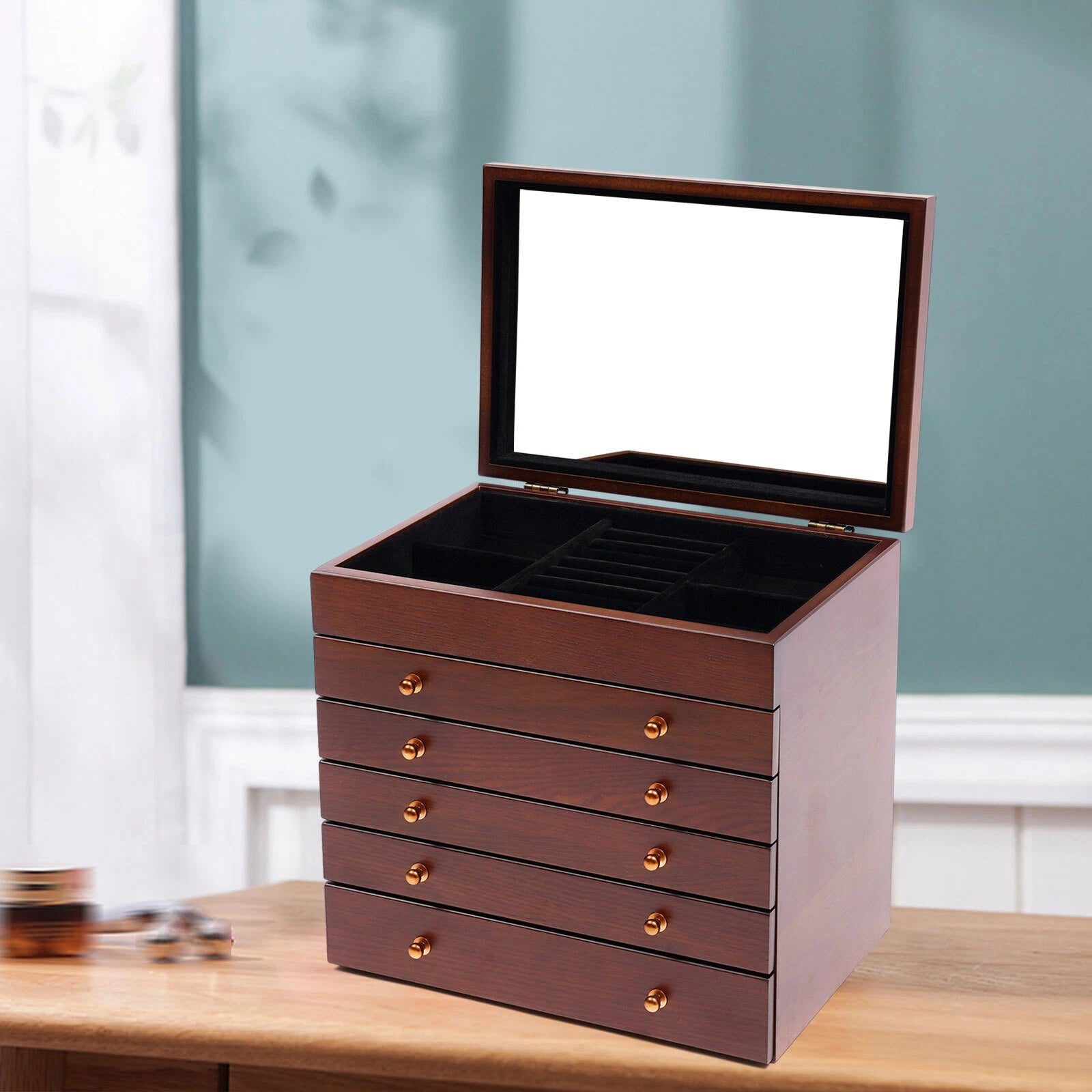 Jewelry Box, Jewelry Organizer, 6-tier Jewelry Box for Bedroom | eBay