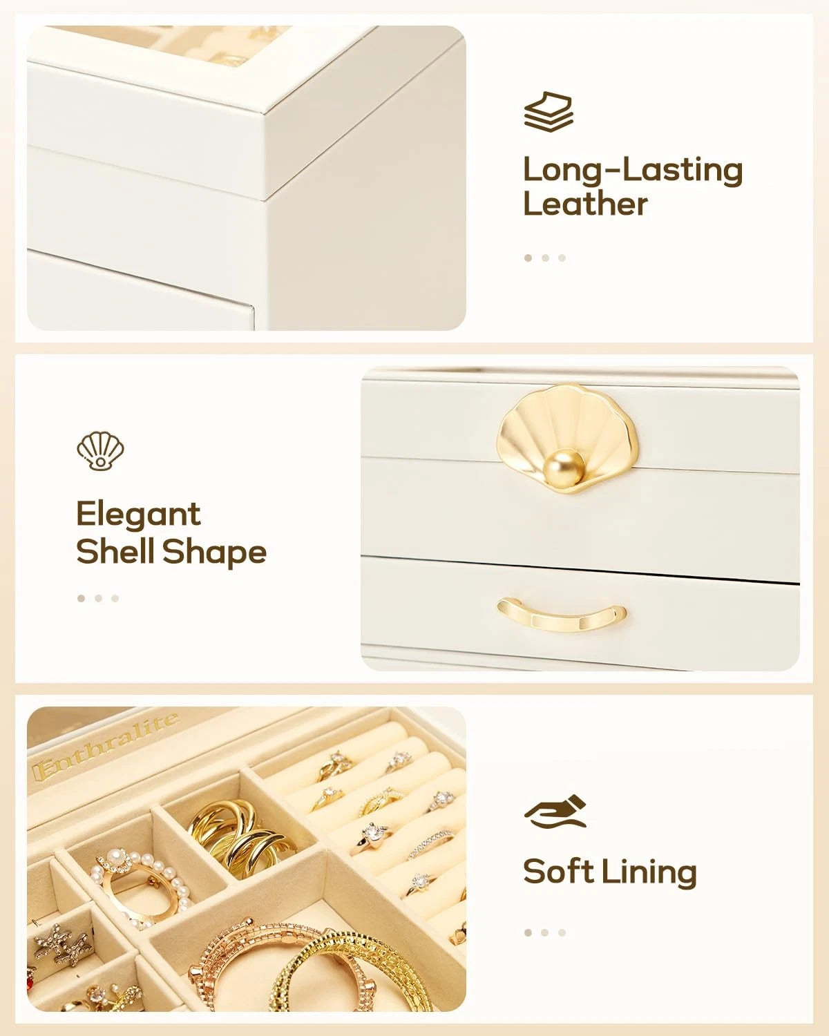 Enthralite Jewelry Box with 2 Drawers Jewelry Display Organizer for Earrings | eBay