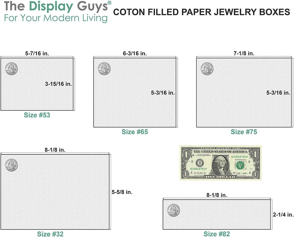Thedisplayguys - 25-Pack #53 Kraft Paper Jewelry Boxes W. Cotton Padding - Matt | eBay