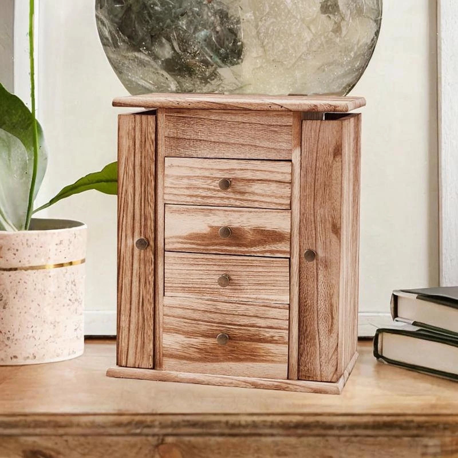 Wooden Jewelry Box Jewelry Organizer Farmhouse Jewelry Holder Organizer Jewelry | eBay