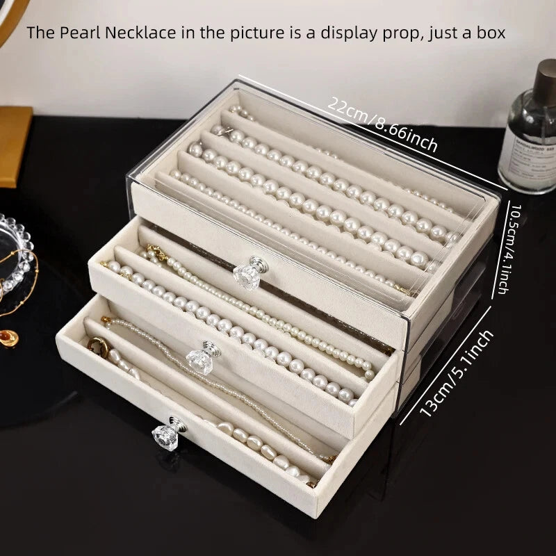 Jewelry Storage Box Necklace Bracelet Earrings Drawer Organizer Holder Case | eBay