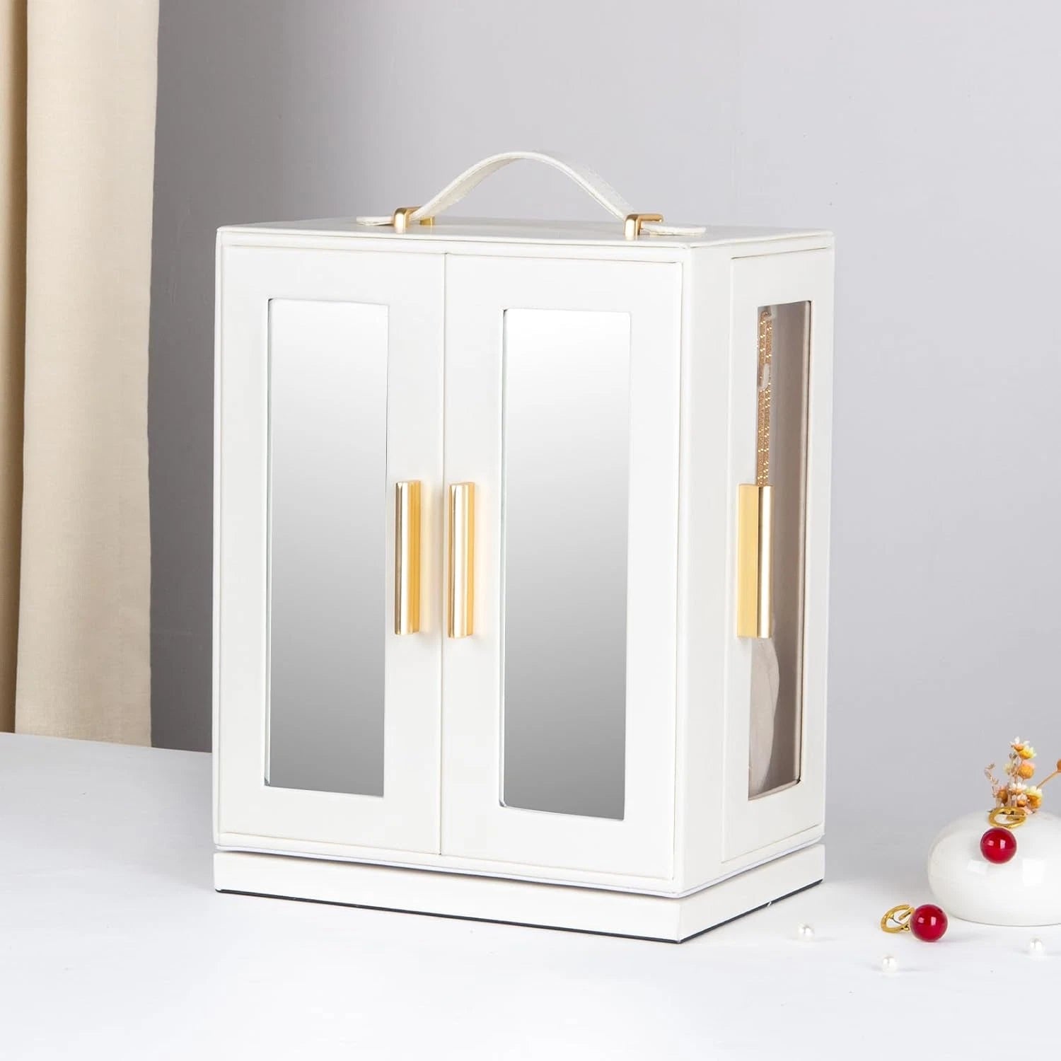 Jewelry Box 360° Rotating, Jewelry Storage Case with 5 Drawers, Jewelry Organize | eBay