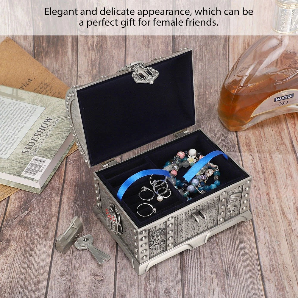 Vintage Style Jewelry Storage Box Delicate Ring Necklace Organizer Case With DGD | eBay