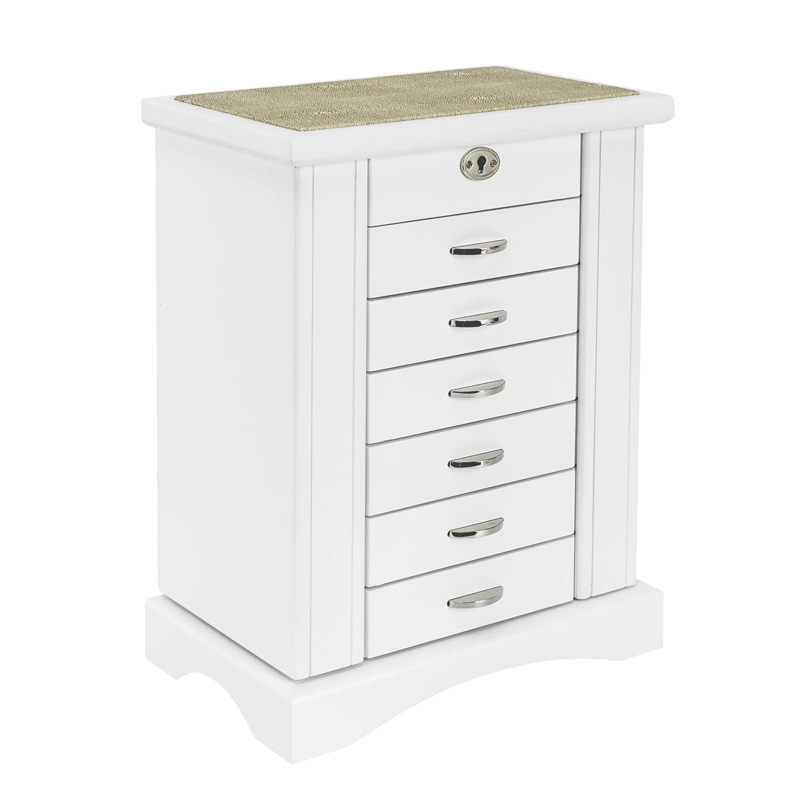 Jewelry Box MDF Ring Jewelry Storage Case Large Organizer w/ Drawer 7 Layers | eBay