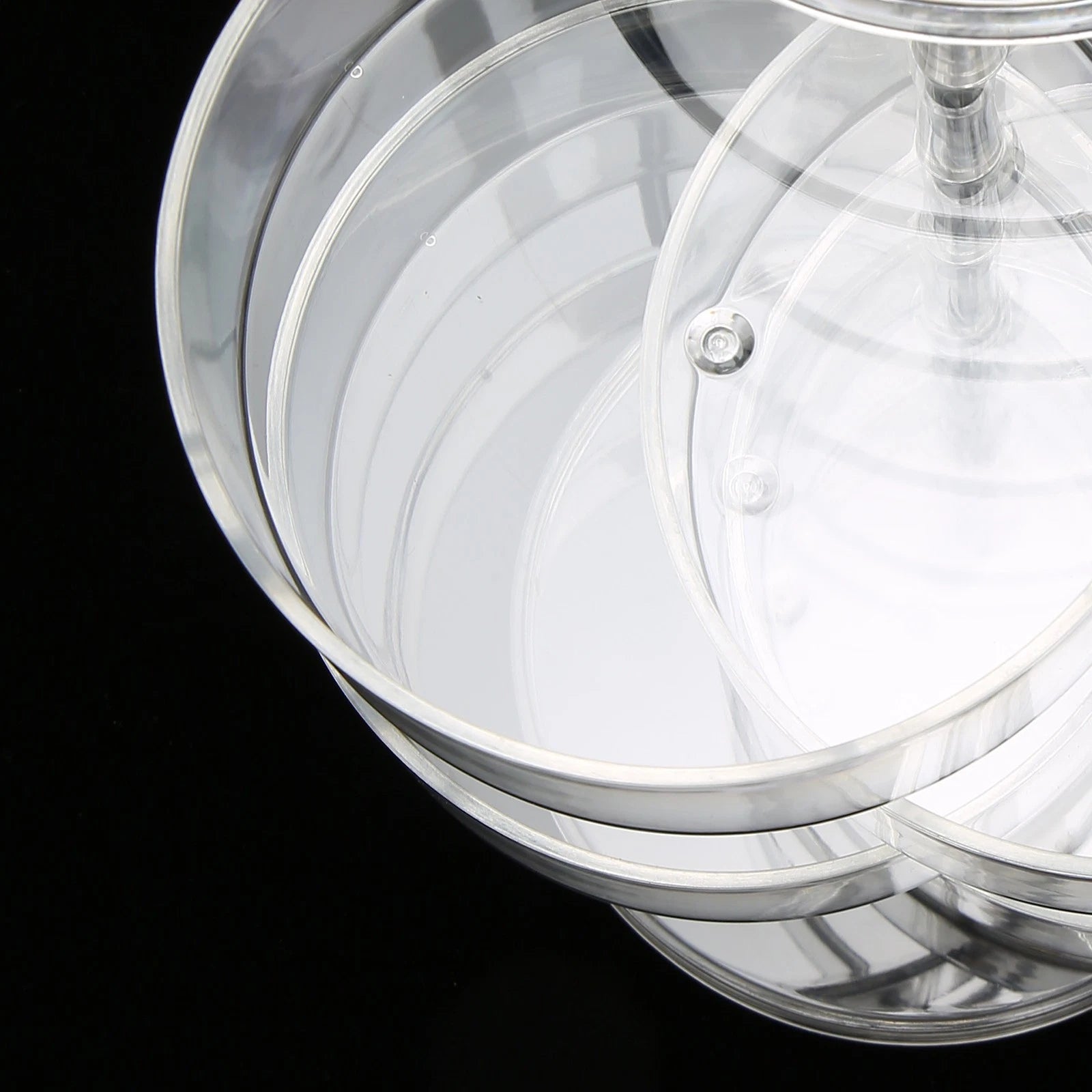 Clear Rotating Jewelry Box 4 Tier Space Saving Plastic Dustproof Decorative DGD | eBay