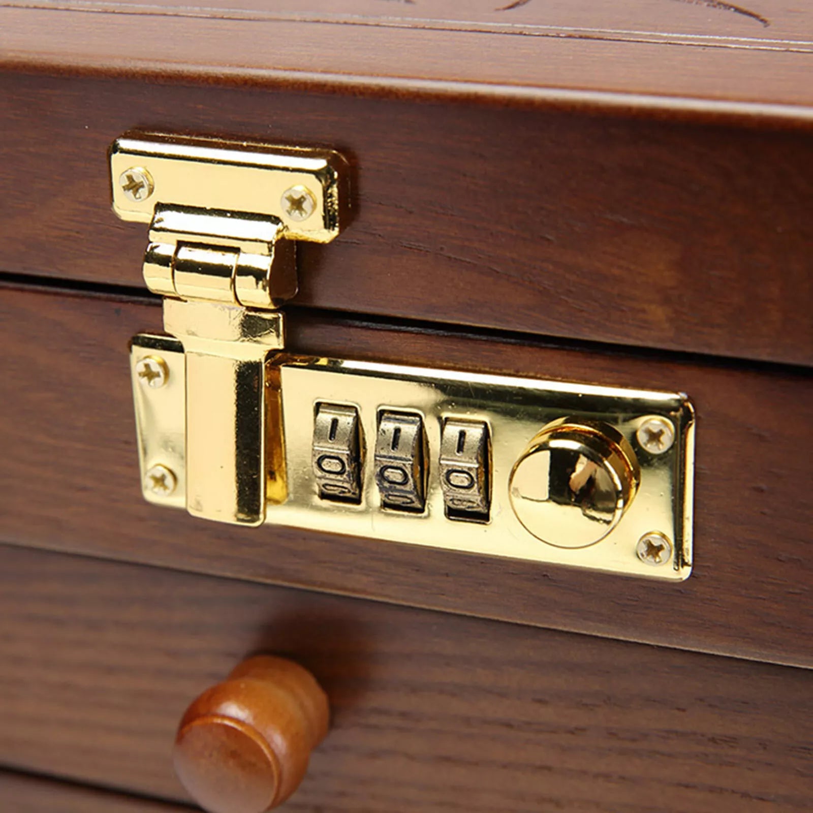 Wooden Jewelry Box Jewelry Storage Box with Combo Lock for Jewelries Necklaces | eBay