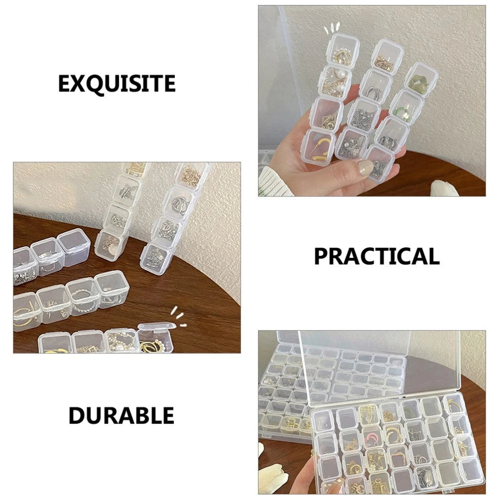 Jewelry Storage Box Transparent Plastic Organizer Containers Necklace | eBay