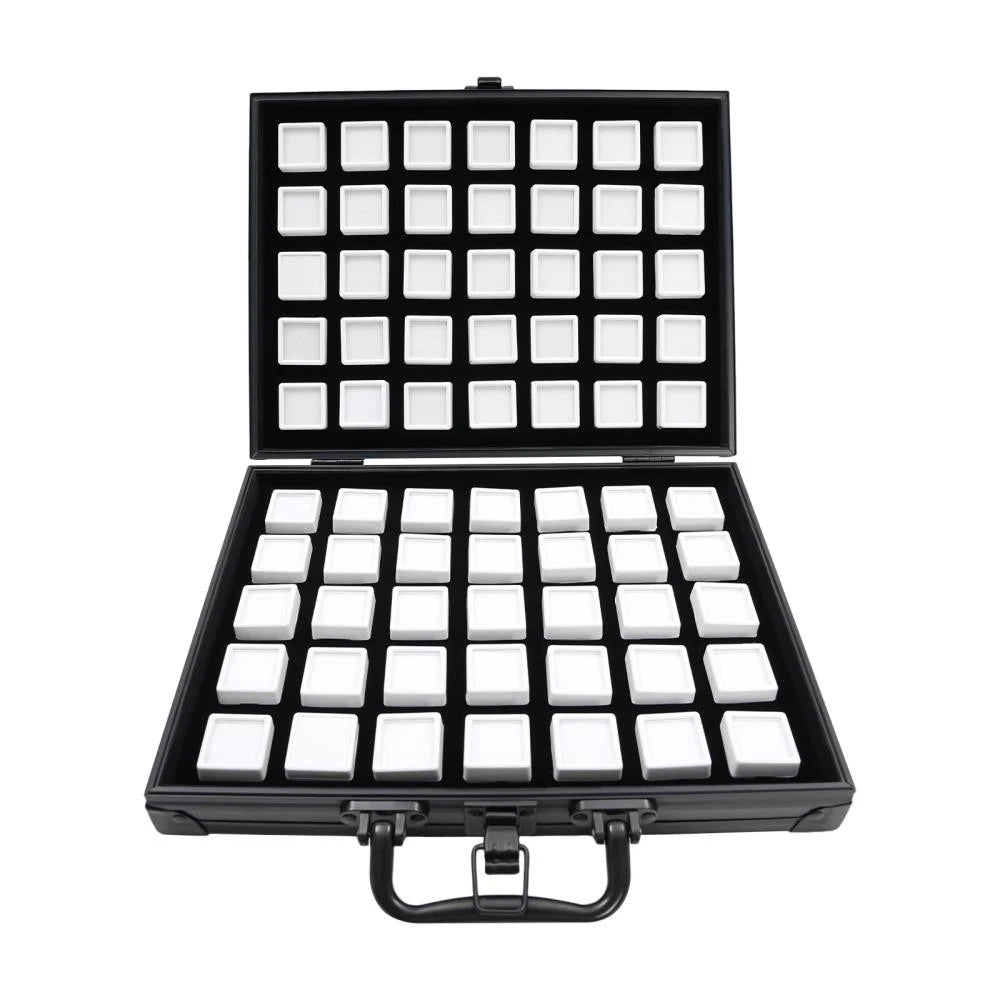 Jewelry Organizer Box for Storage Fits 70 Pieces Square Displays with Aluminum C | eBay