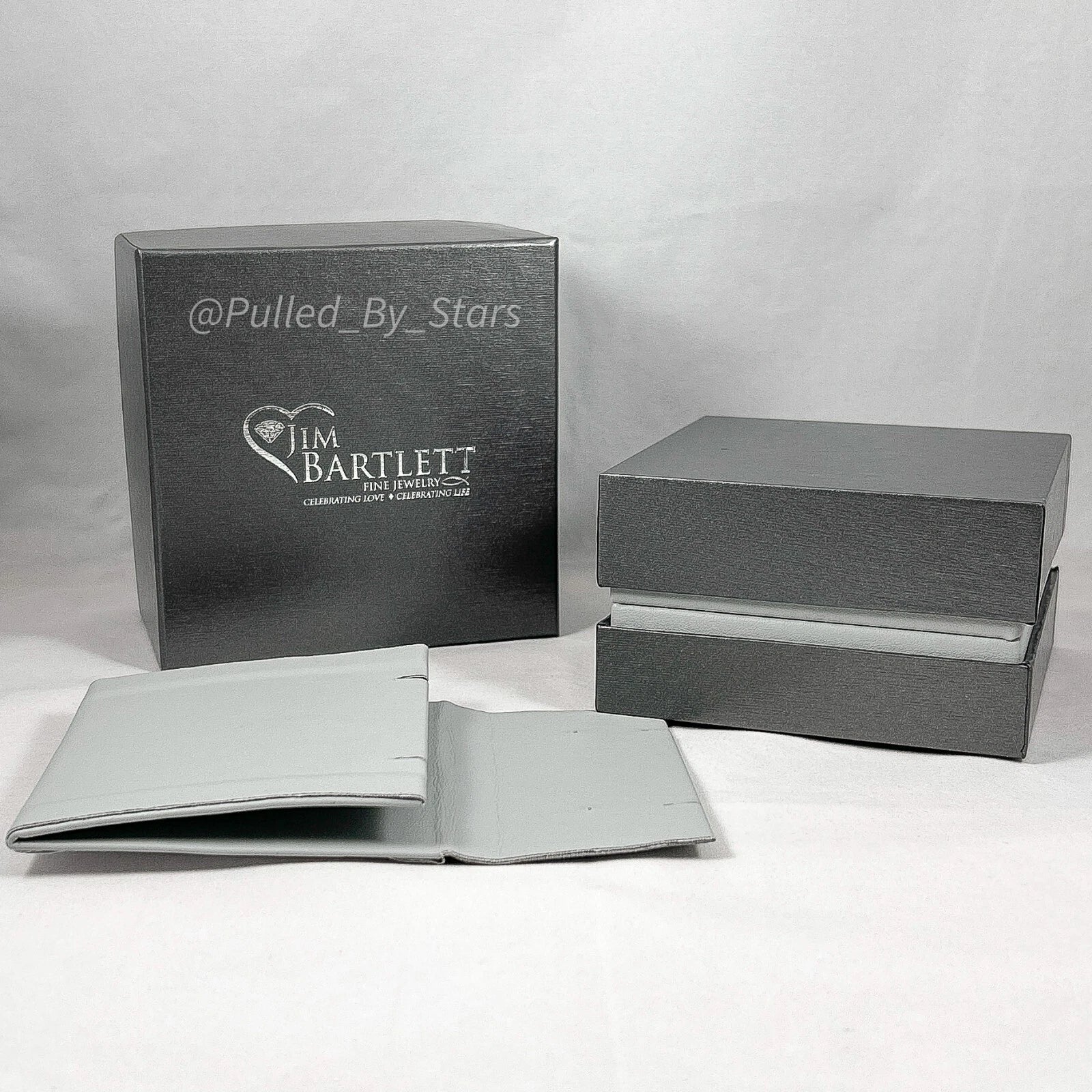 Boutique Jewelers Sleek Metallic Pewter Necklace/Earrings Gift Presentation Box | eBay
