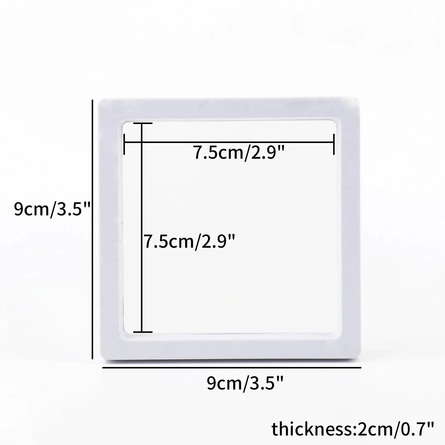 PE Film Jewelry Storage Box 3D Packaging Case Floating Frame Necklace Display | eBay