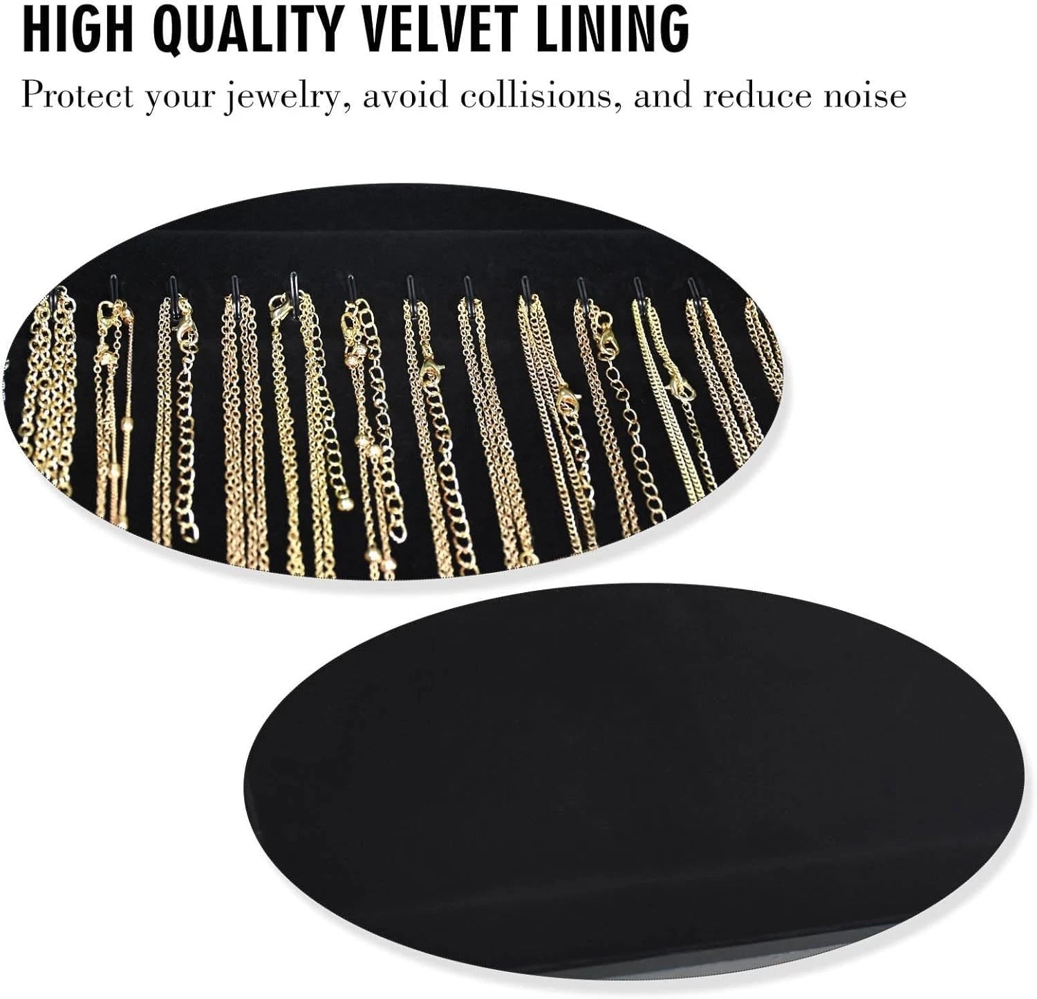 Dustproof Jewelry Display Box with 20 Hooks | Modern Velvet Organizer, Black | eBay