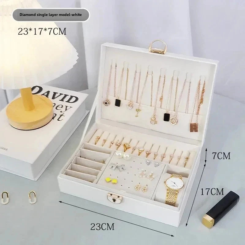 Hot Diamond Shaped Three-layer Lockable Drawer Jewelry Box, Jewelry Storage Box | eBay