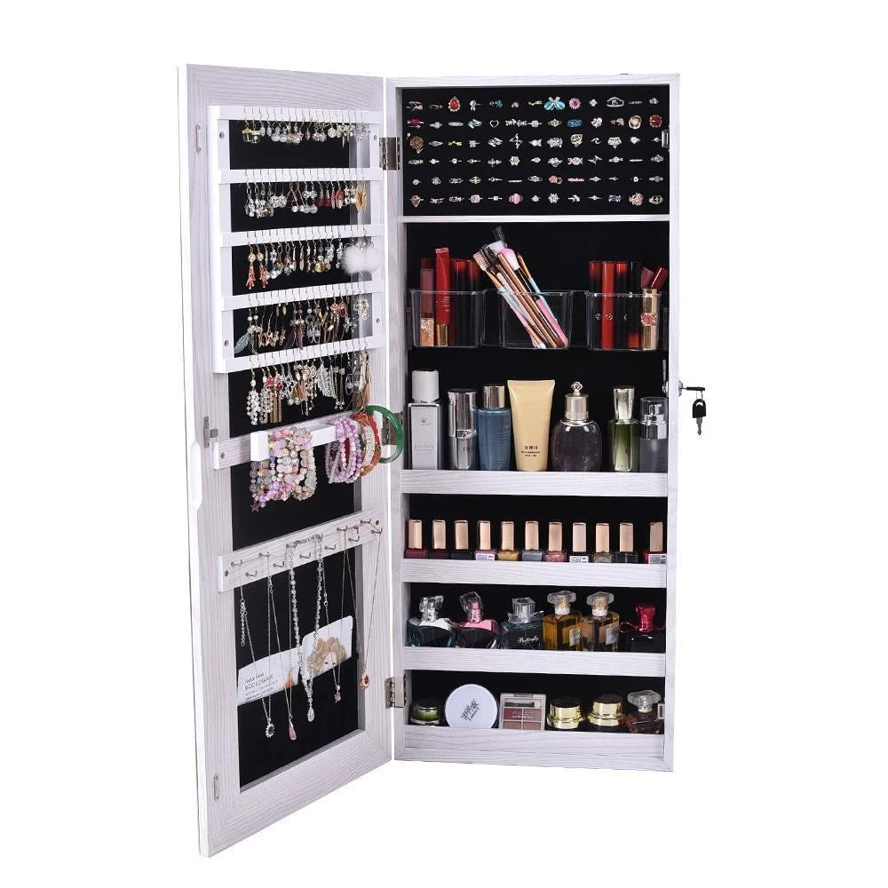 Wall or Door Mount Storage Cabinet with Full-Length Frameless Lockable Storage | eBay