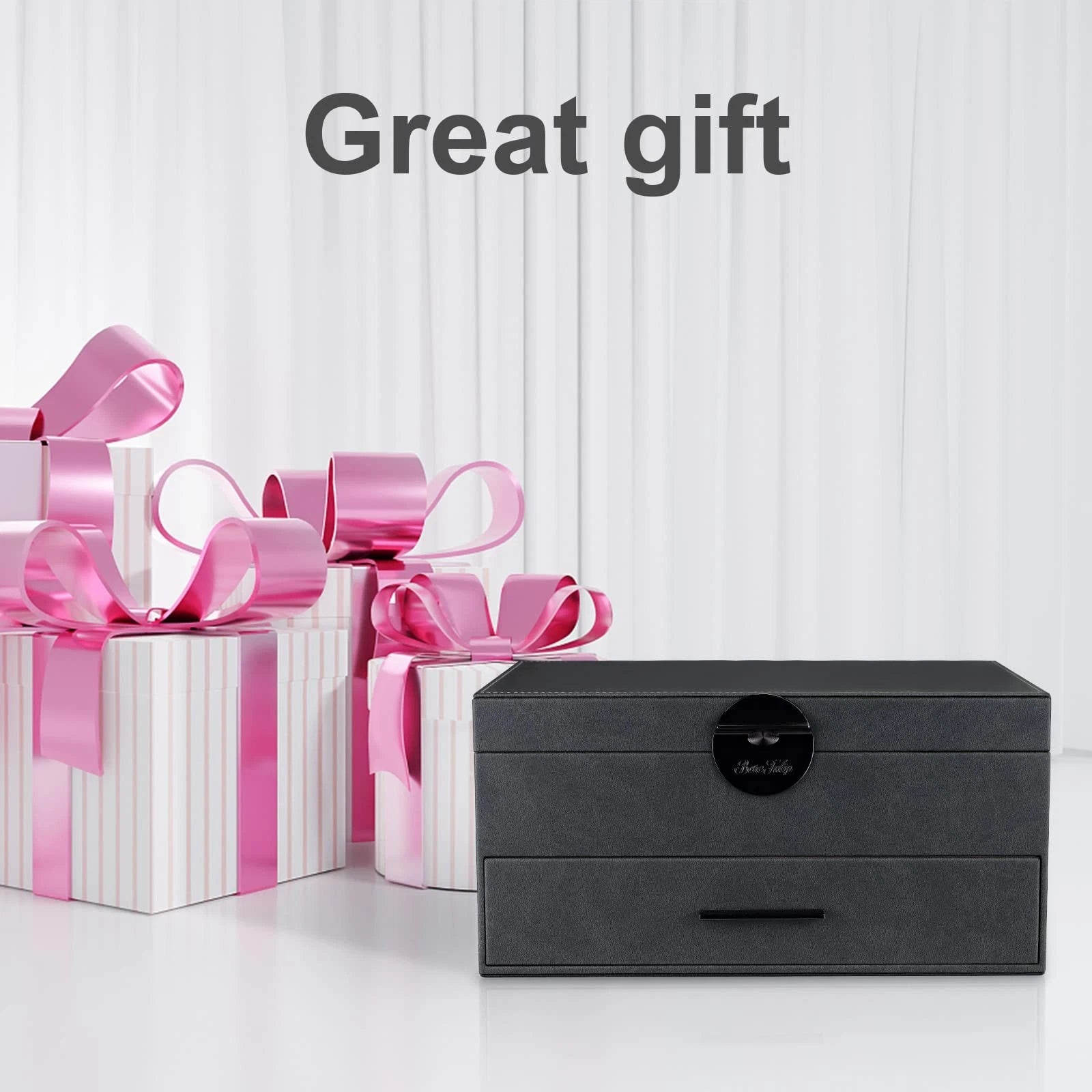 Jewelry Box for Men 2 Layer Jewelry Organizer with 1 Drawer for Storage Displ... | eBay