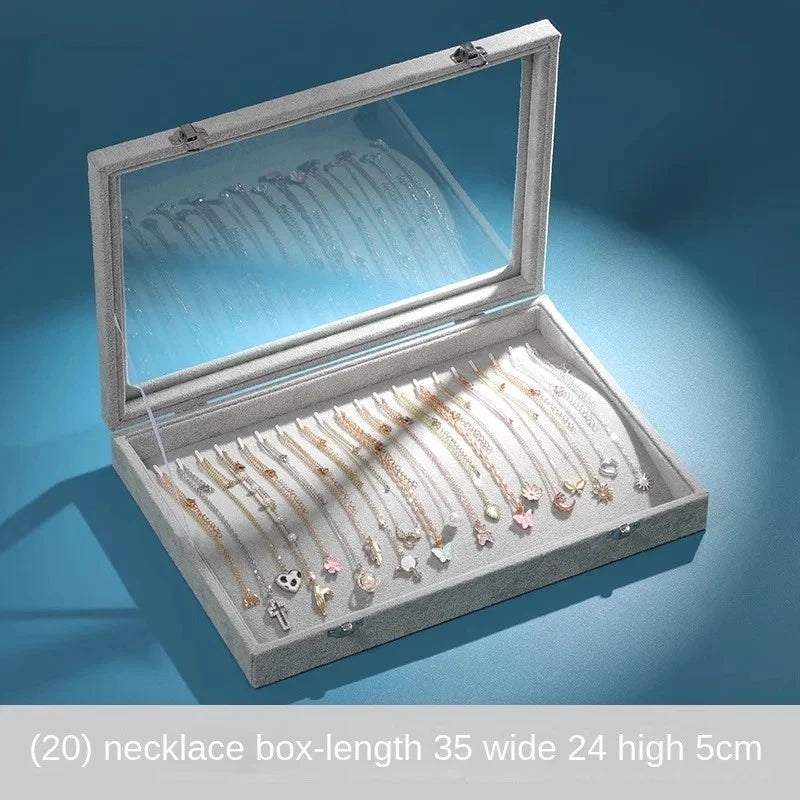 Jewelry Storage Box Large Capacity Rings Earrings Necklace Bracelet Display Case | eBay