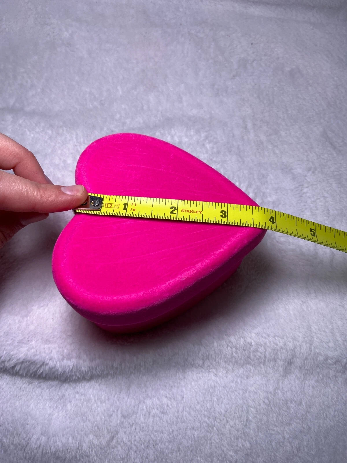 Pink Heart Shaped Velvet Jewelry Storage Box | eBay