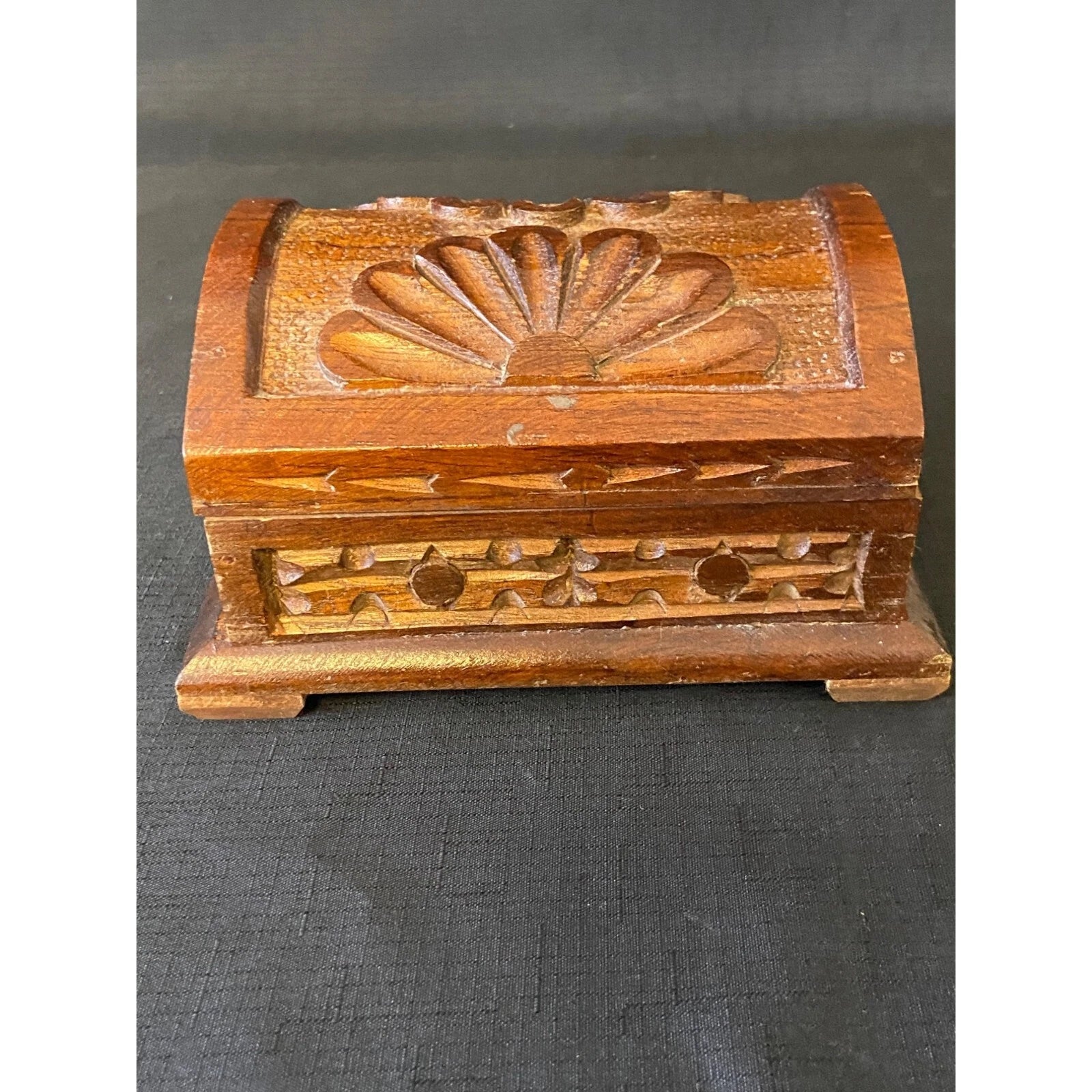 Vintage Woodcarving Jewelry Storage Box | eBay