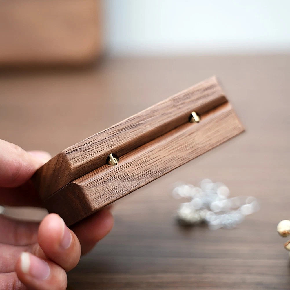 Wooden Box 2Slots Holder Box Travel Earrings Jewelry Storage Daily4161 | eBay