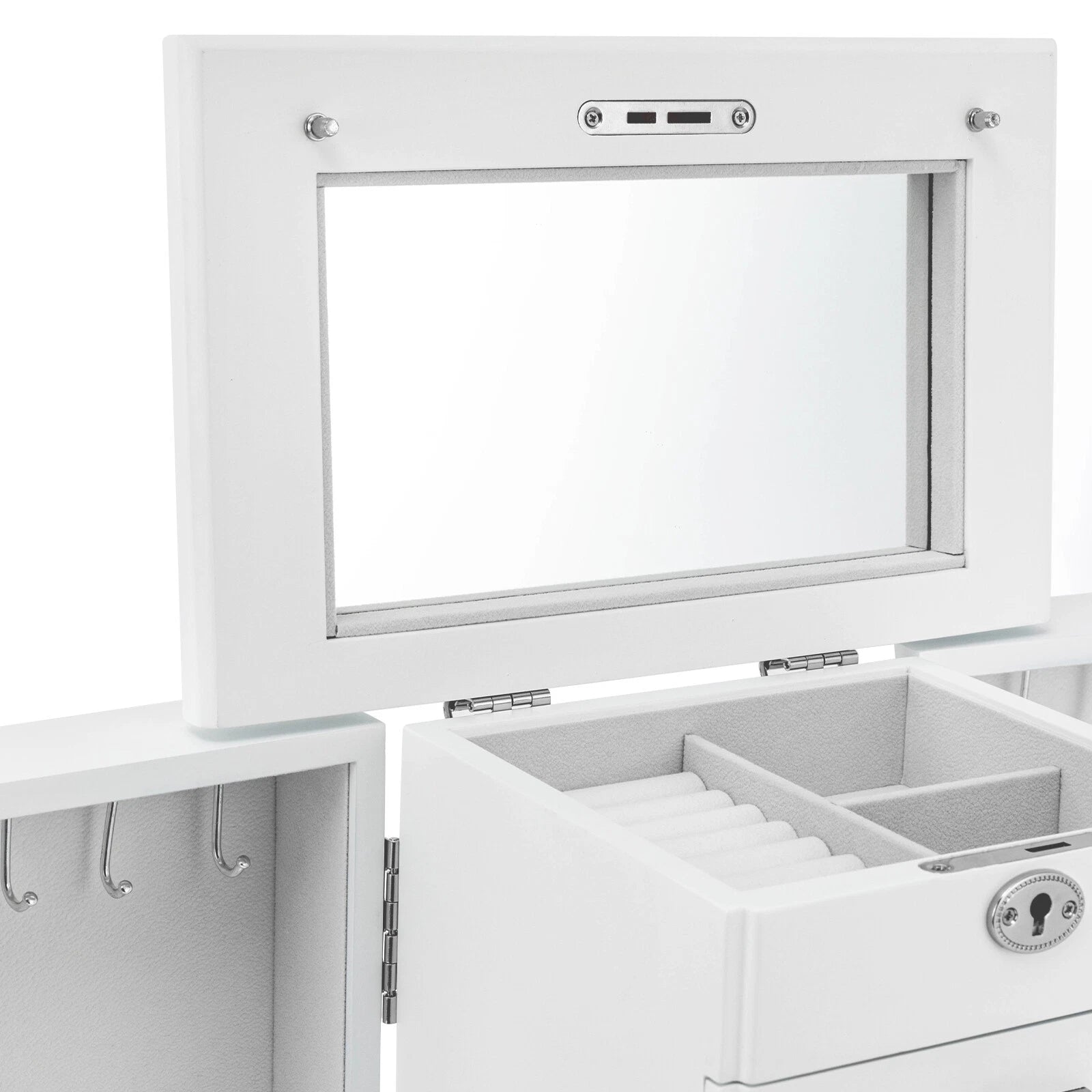 Jewelry Box MDF Ring Jewelry Storage Case Large Organizer w/ Drawer 7 Layers | eBay