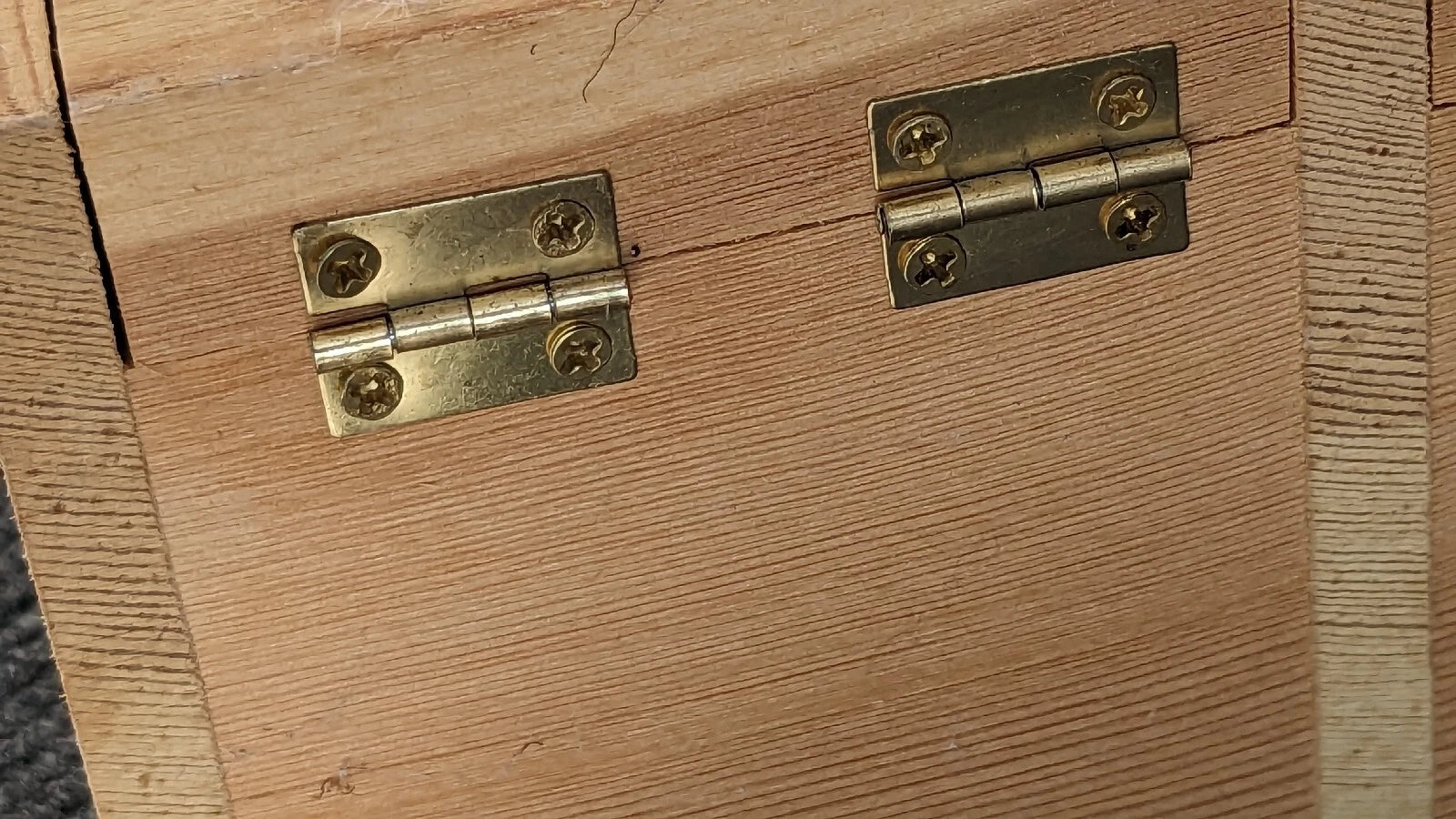 Natural wood finish 3 compartment with lids hinged latching jewelry box 9 3/8 in | eBay