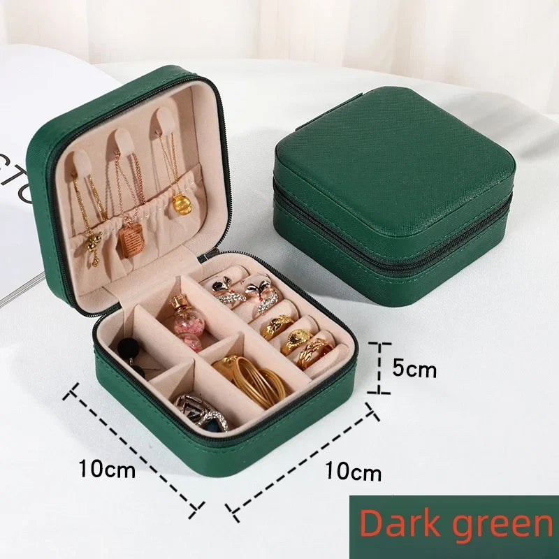 New Mini Jewelry Storage Box PU Leather Travel Organizer Earrings Ring Fast Ship | eBay