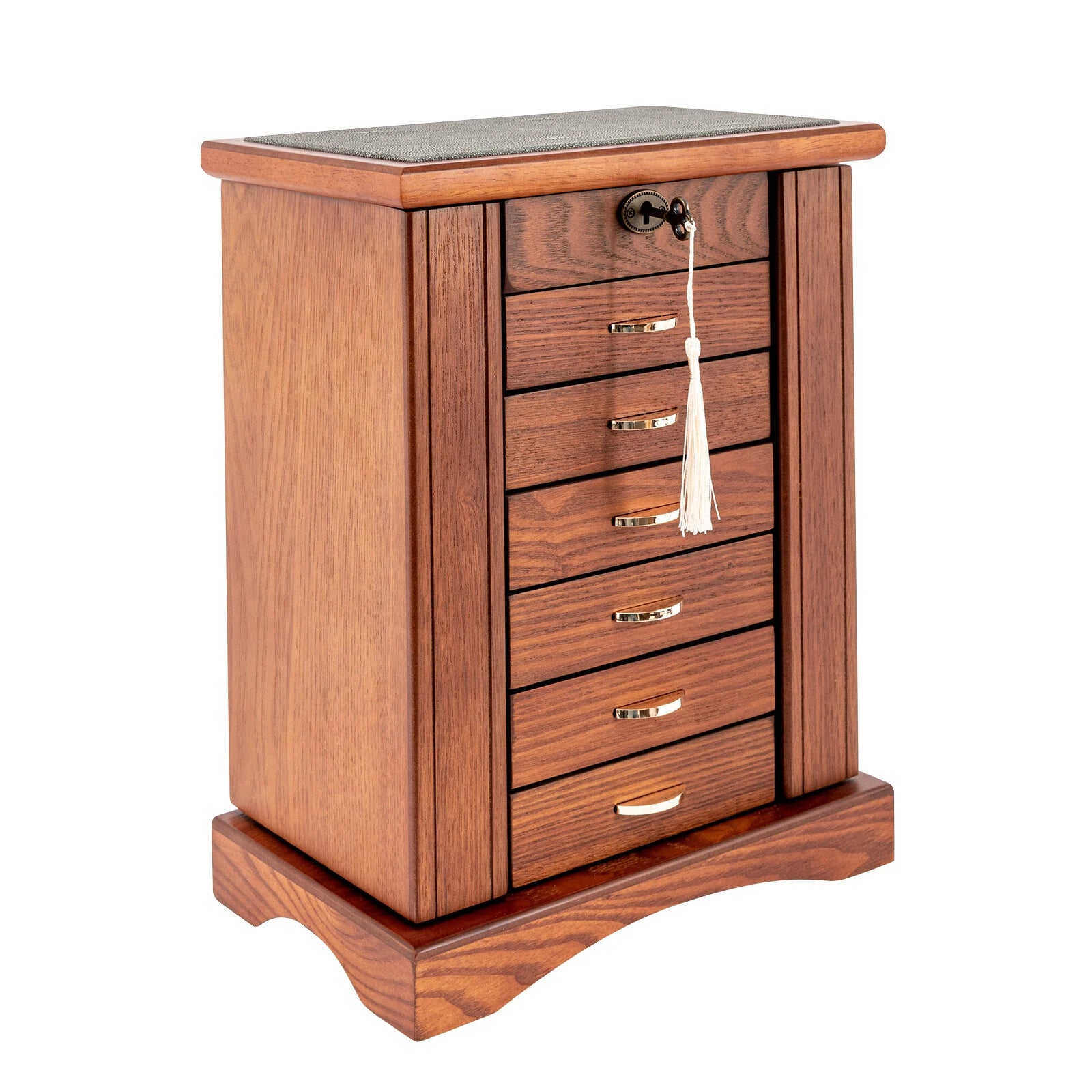 Wooden Jewelry Box Cabinet Storage Beauty 7 Drawers Case For Festival Gifts NEW | eBay