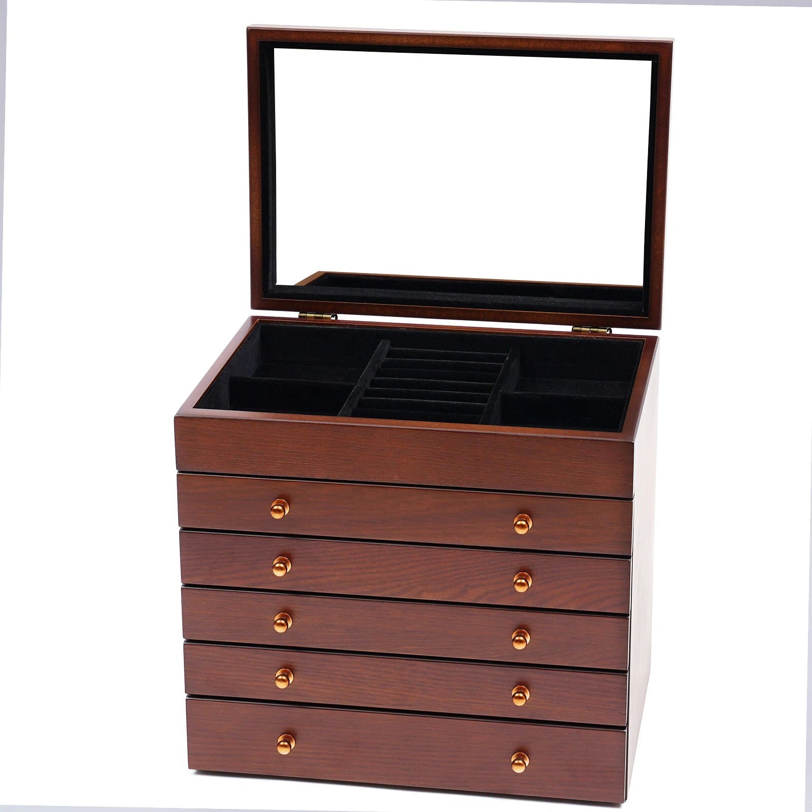 Jewelry Box, Jewelry Organizer, 6-tier Jewelry Box for Bedroom | eBay