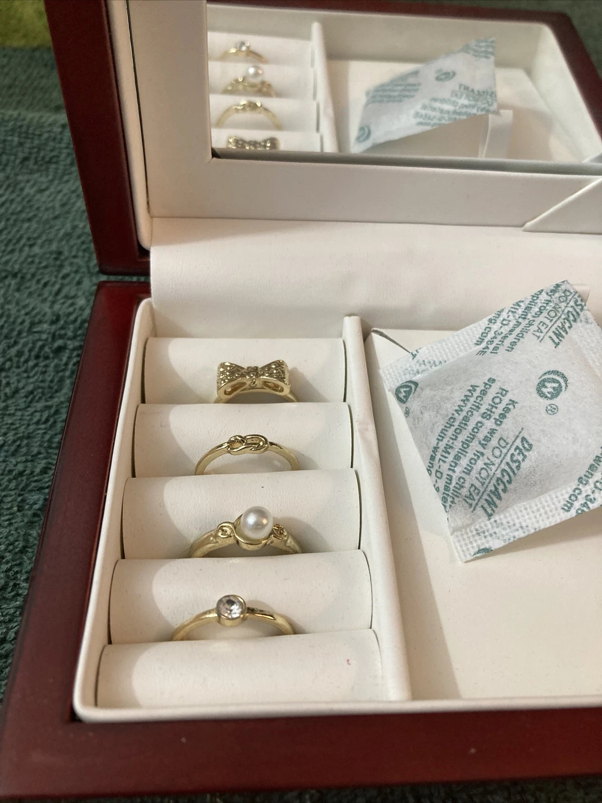 Wood Chest Jewelry Earrings Storage Organizer Gift Box #2 | eBay